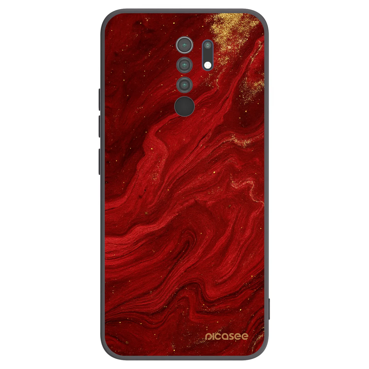 Picasee fekete szilikon tok az alábbi mobiltelefonokra Xiaomi Redmi 9 - Red