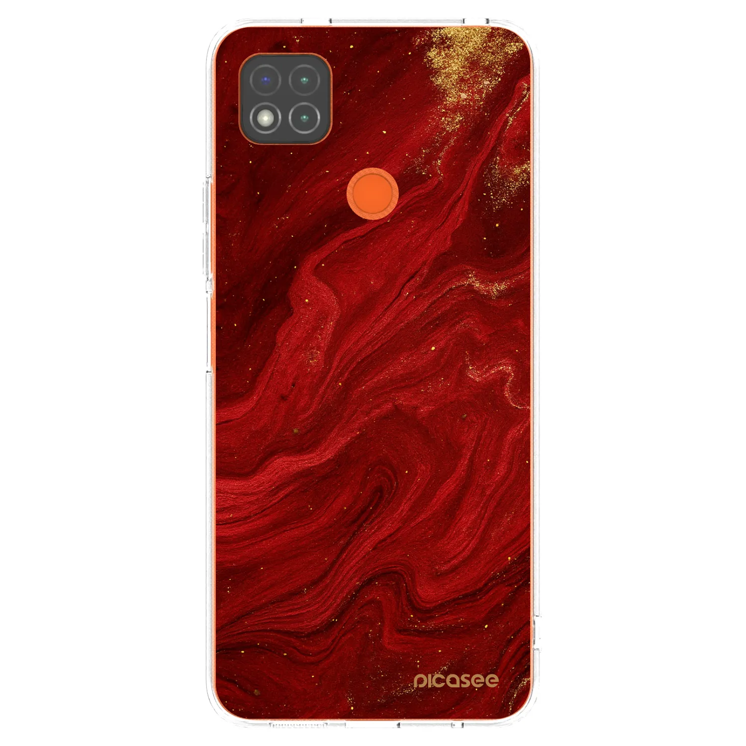 Picasee átlátszó szilikon tok az alábbi mobiltelefonokra Xiaomi Redmi 9C - Red