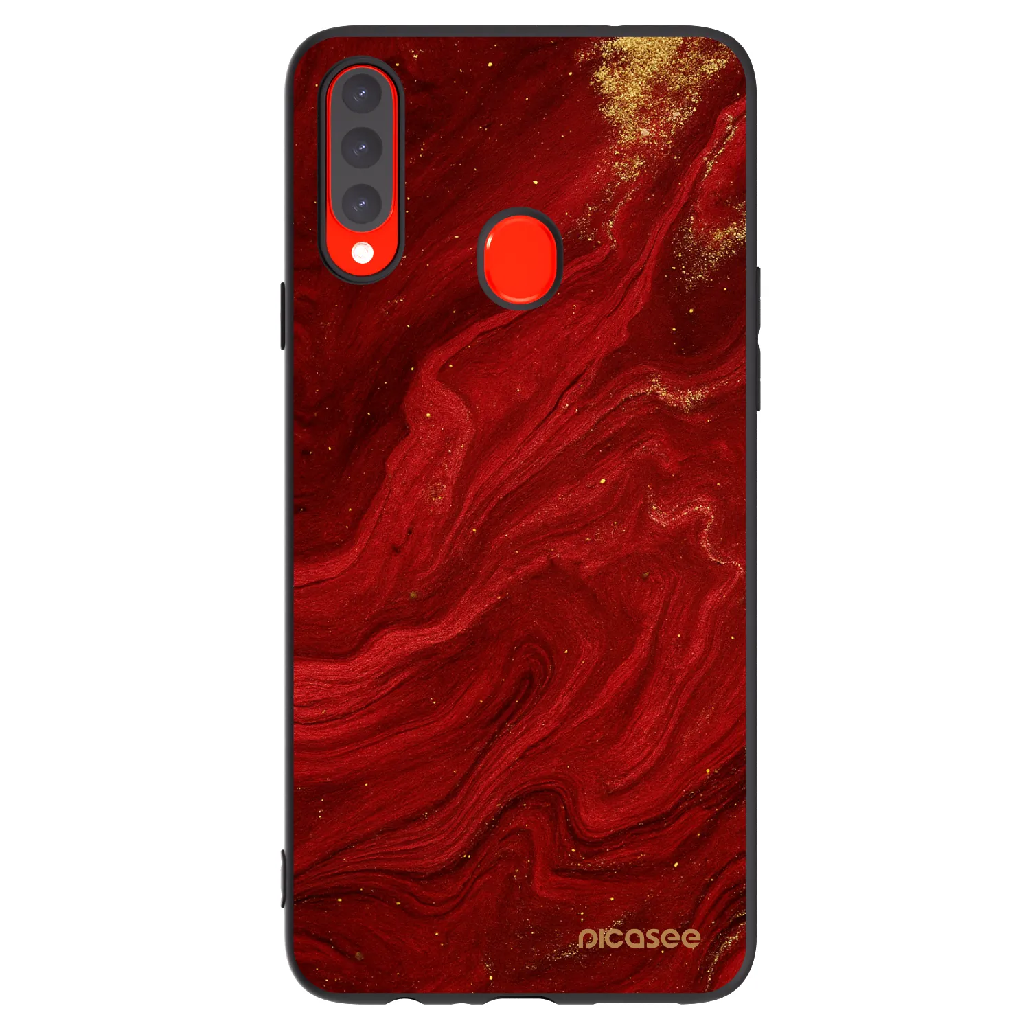 Picasee fekete szilikon tok az alábbi mobiltelefonokra Samsung Galaxy A20s - Red
