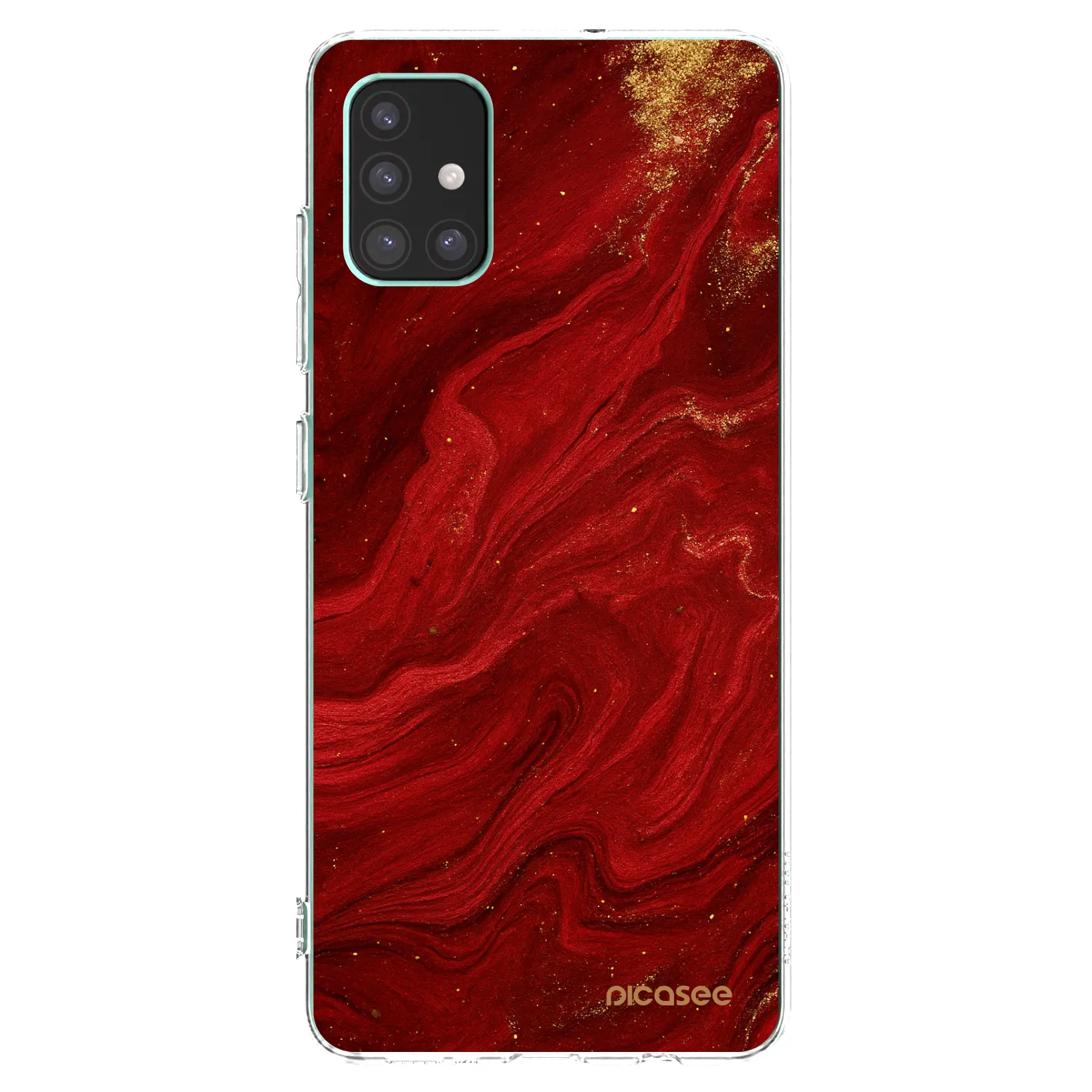 Picasee átlátszó szilikon tok az alábbi mobiltelefonokra Samsung Galaxy M51 M515F - Red