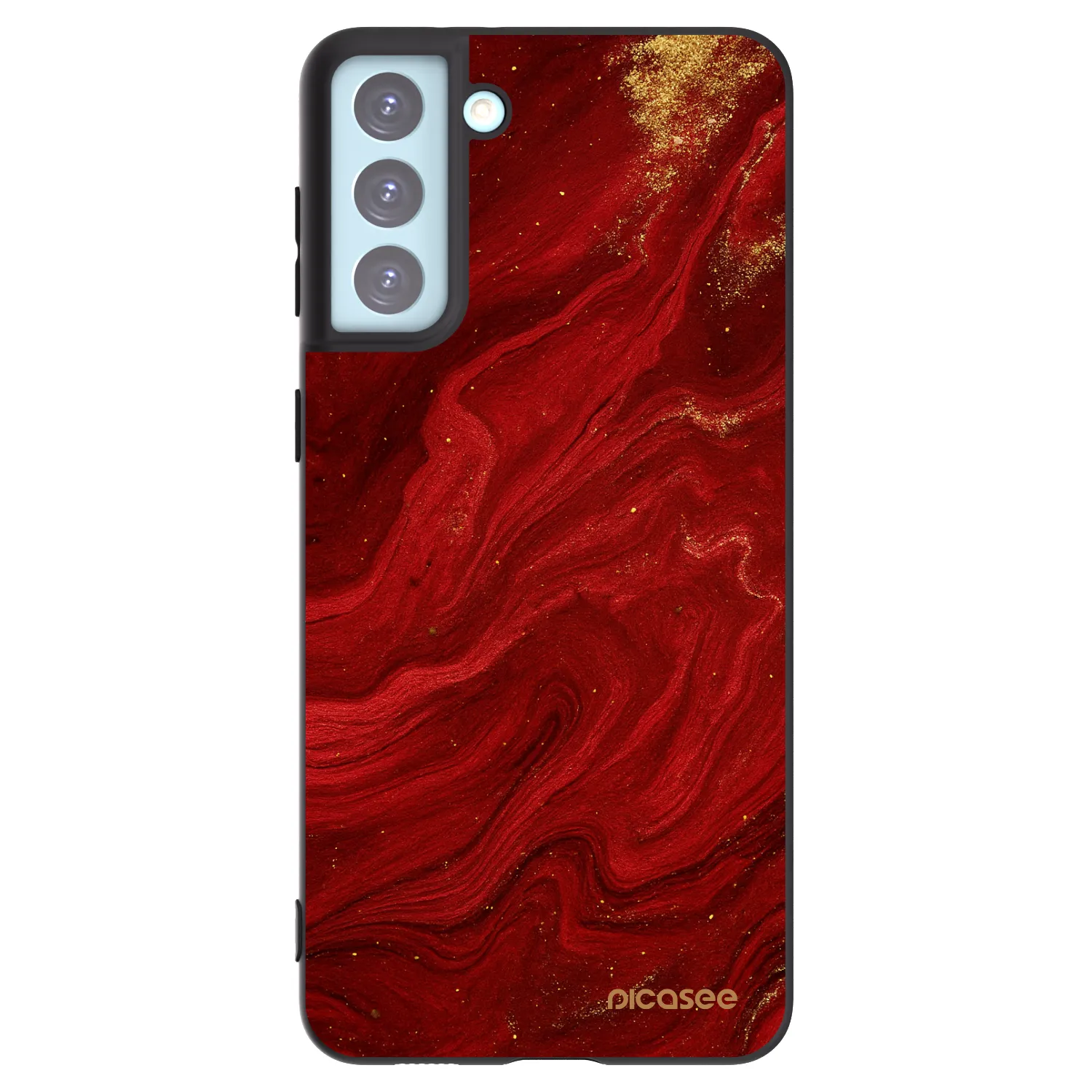 Picasee fekete szilikon tok az alábbi mobiltelefonokra Samsung Galaxy S21+ 5G G996F - Red