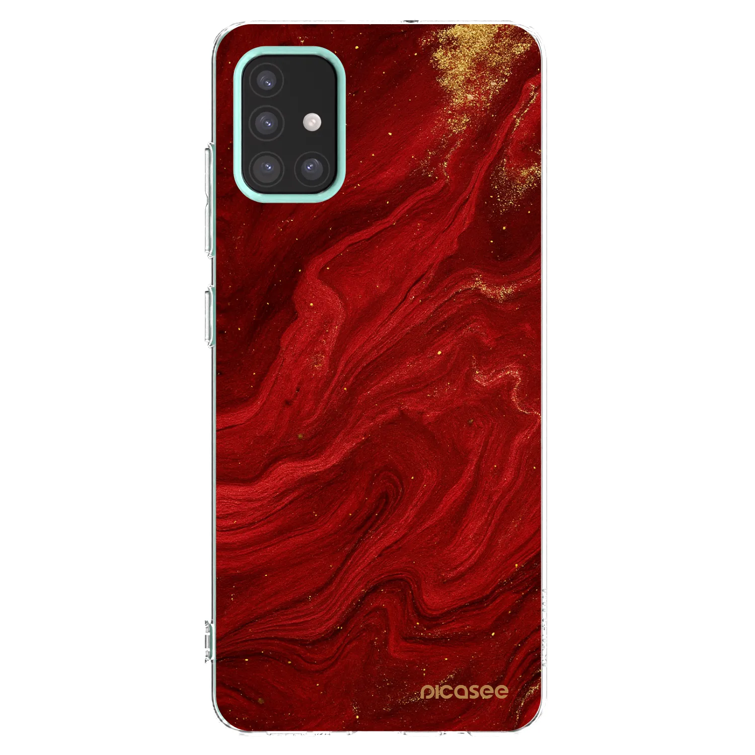 Picasee átlátszó szilikon tok az alábbi mobiltelefonokra Samsung Galaxy M31s - Red