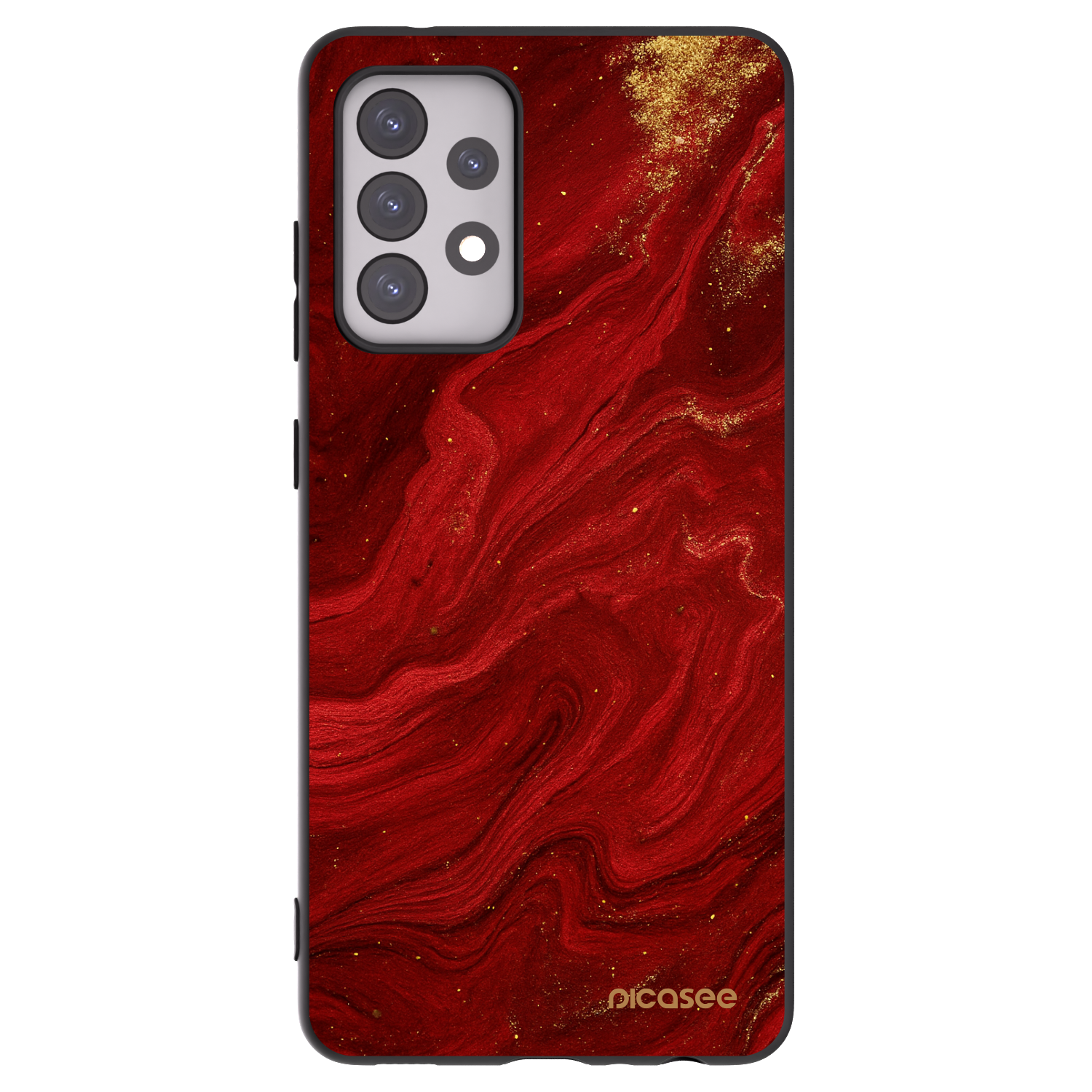 Picasee fekete szilikon tok az alábbi mobiltelefonokra Samsung Galaxy A52 5G A525F - Red