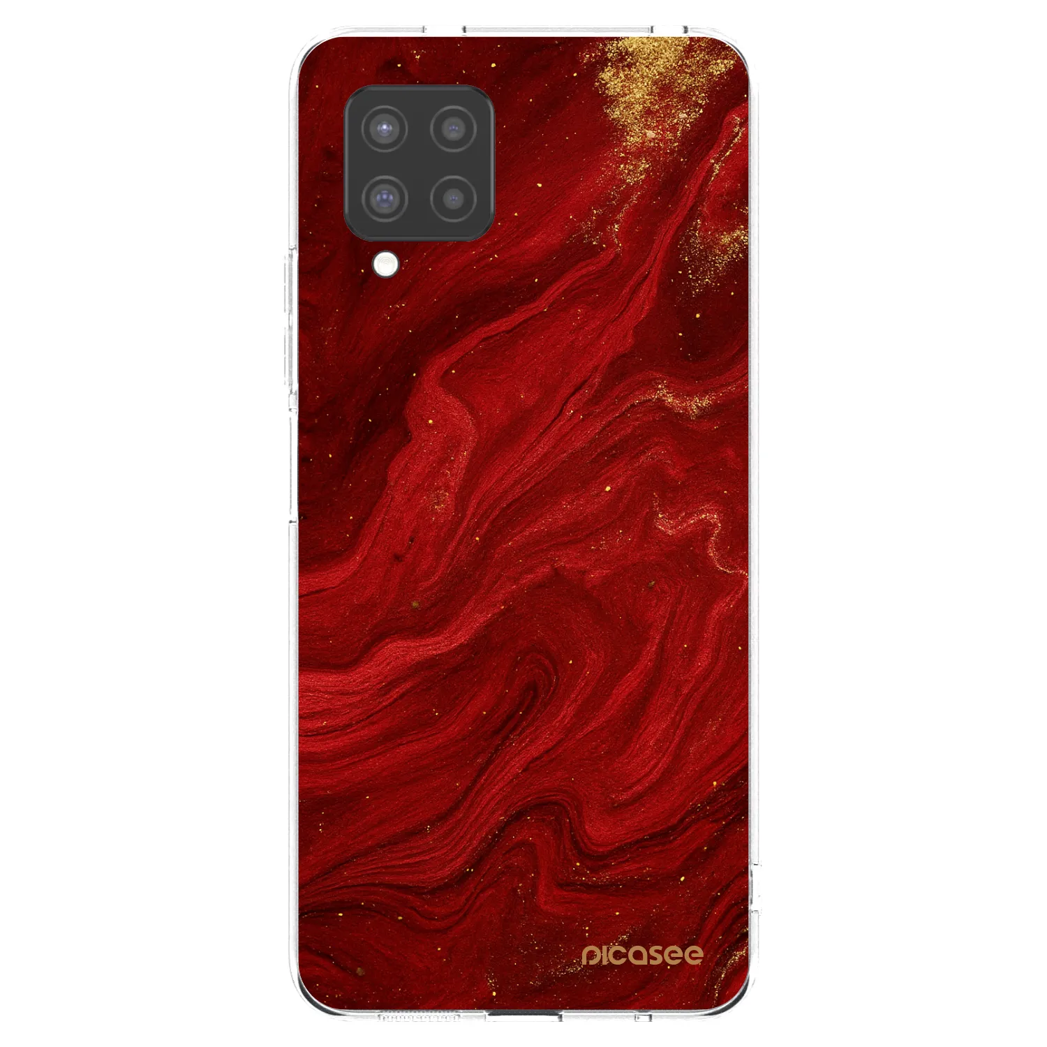 Picasee átlátszó szilikon tok az alábbi mobiltelefonokra Samsung Galaxy A42 A426B - Red