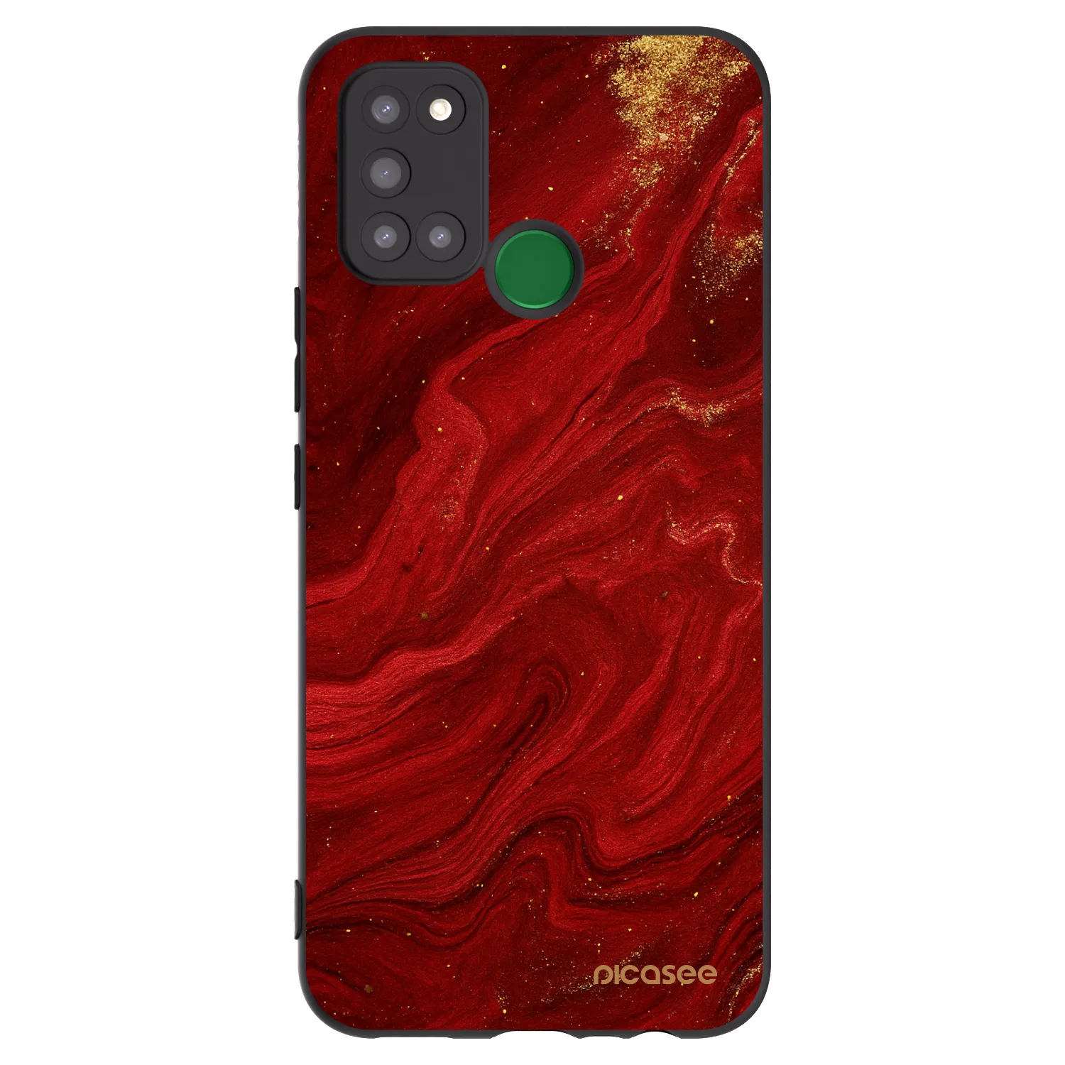 Picasee fekete szilikon tok az alábbi mobiltelefonokra Realme 7i - Red