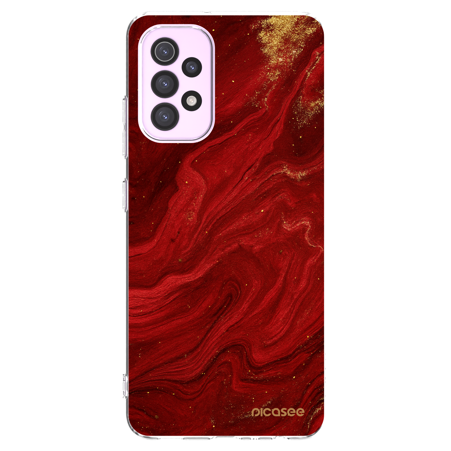Picasee átlátszó szilikon tok az alábbi mobiltelefonokra Samsung Galaxy A32 5G A326B - Red