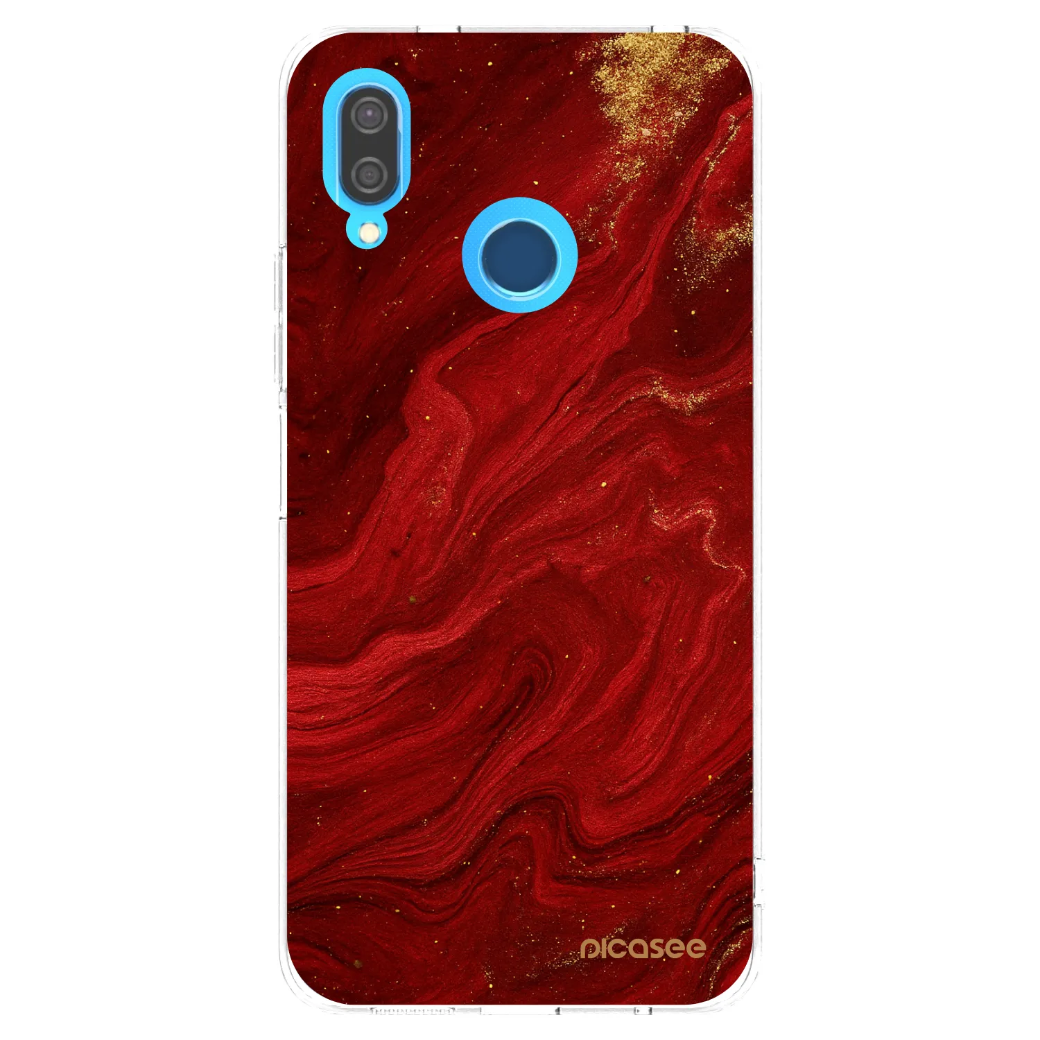 Picasee átlátszó szilikon tok az alábbi mobiltelefonokra Huawei P20 Lite - Red