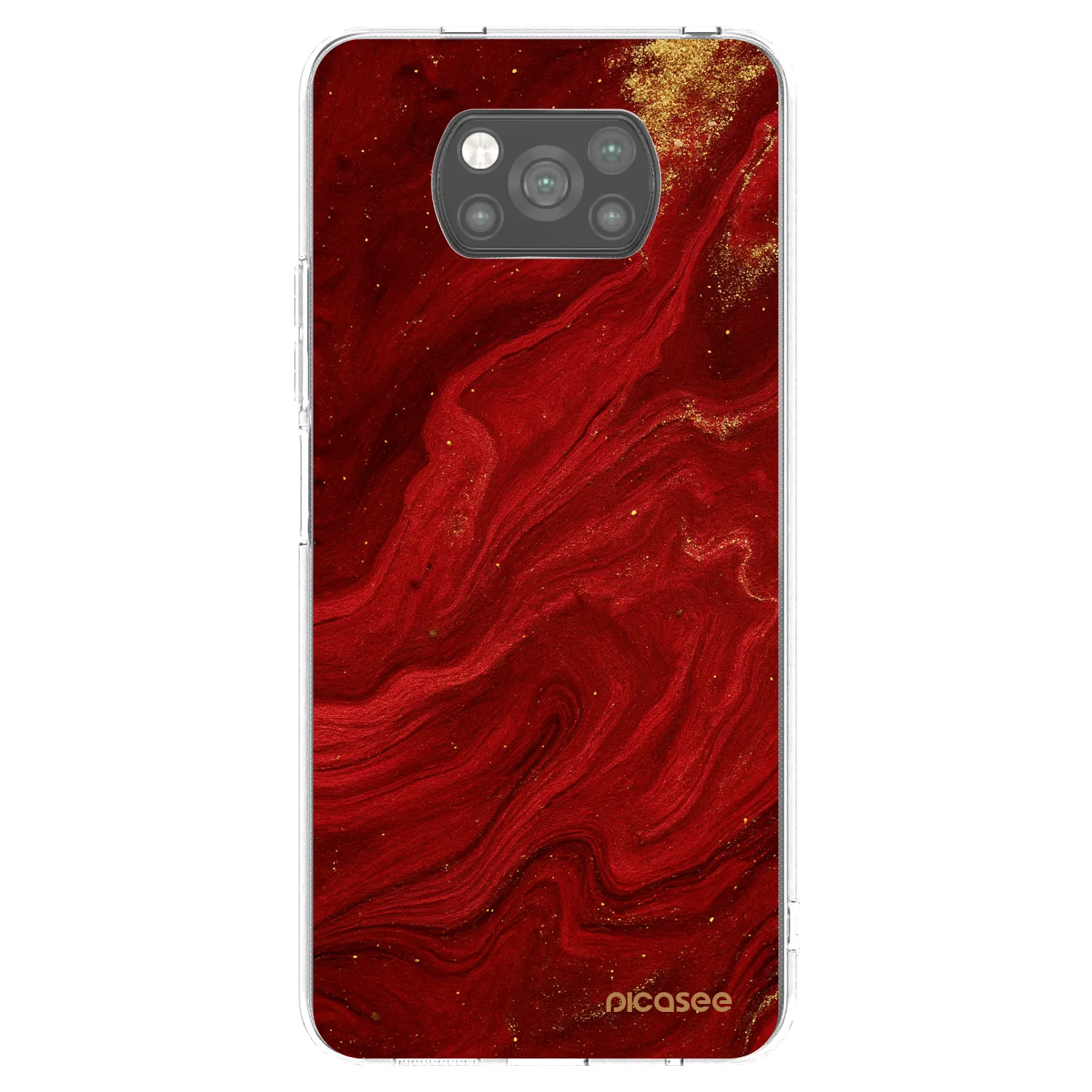 Picasee fekete szilikon tok az alábbi mobiltelefonokra Xiaomi Poco X3 Pro - Red