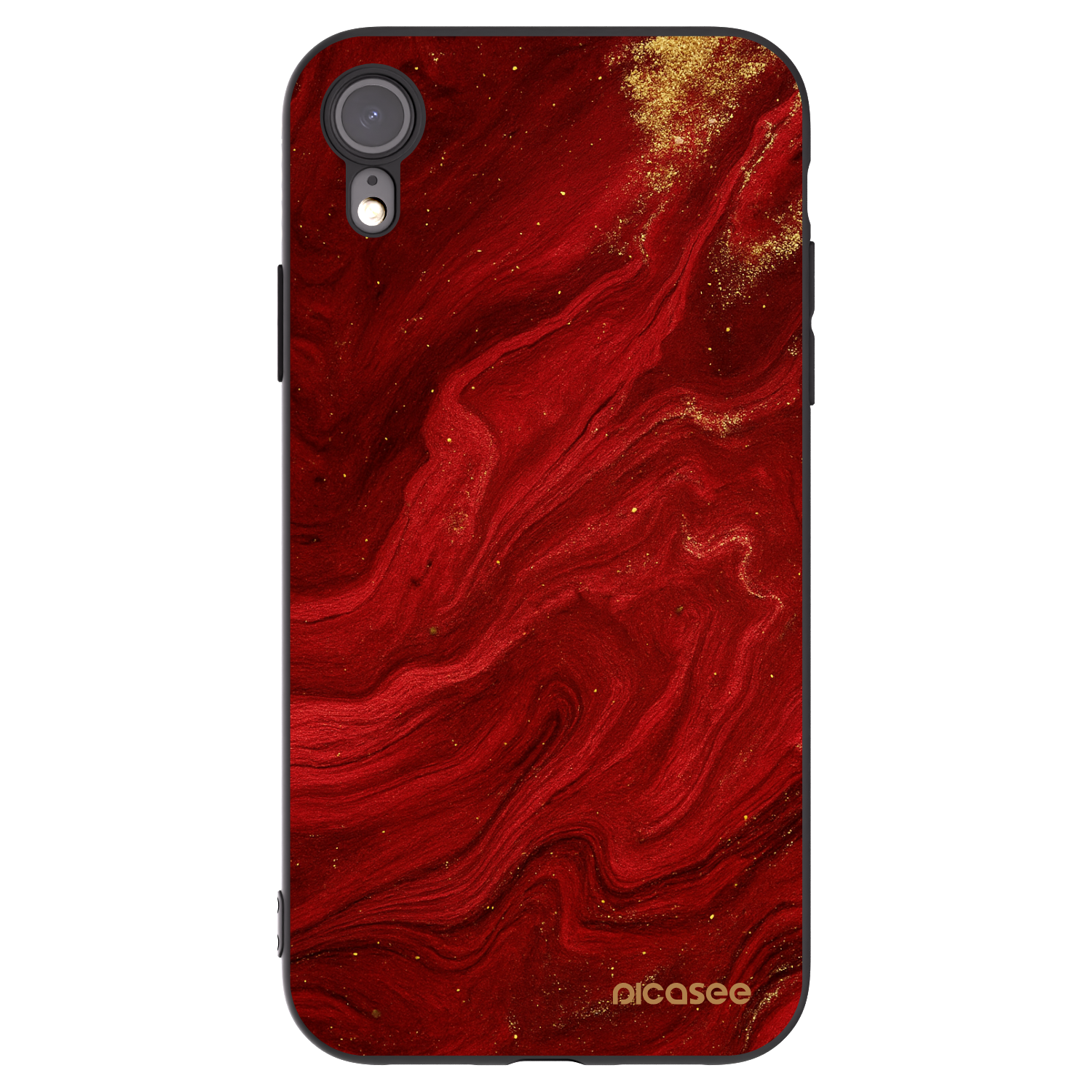 Picasee fekete szilikon tok az alábbi mobiltelefonokra Apple iPhone XR - Red