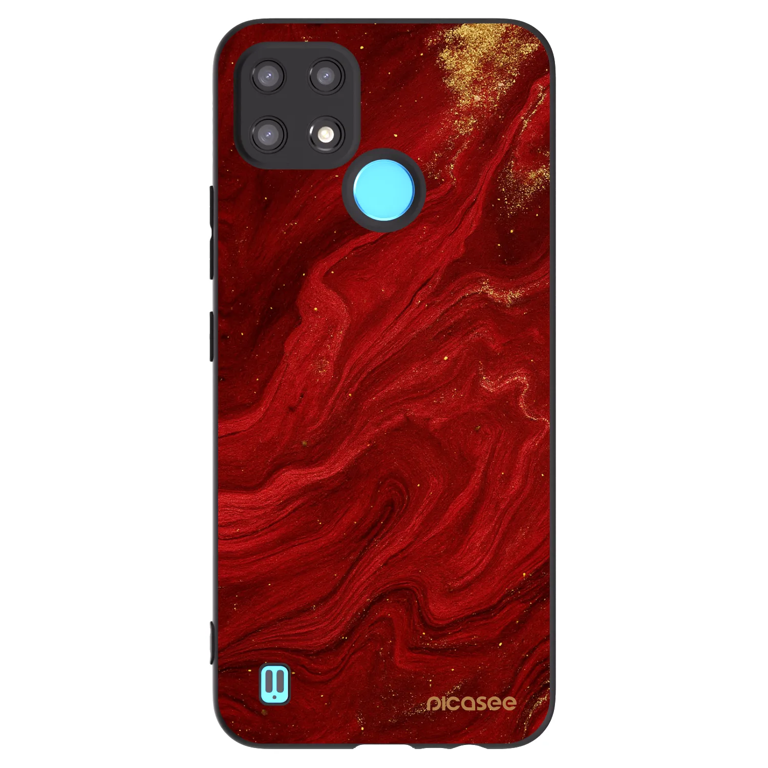 Picasee fekete szilikon tok az alábbi mobiltelefonokra Realme C21 - Red