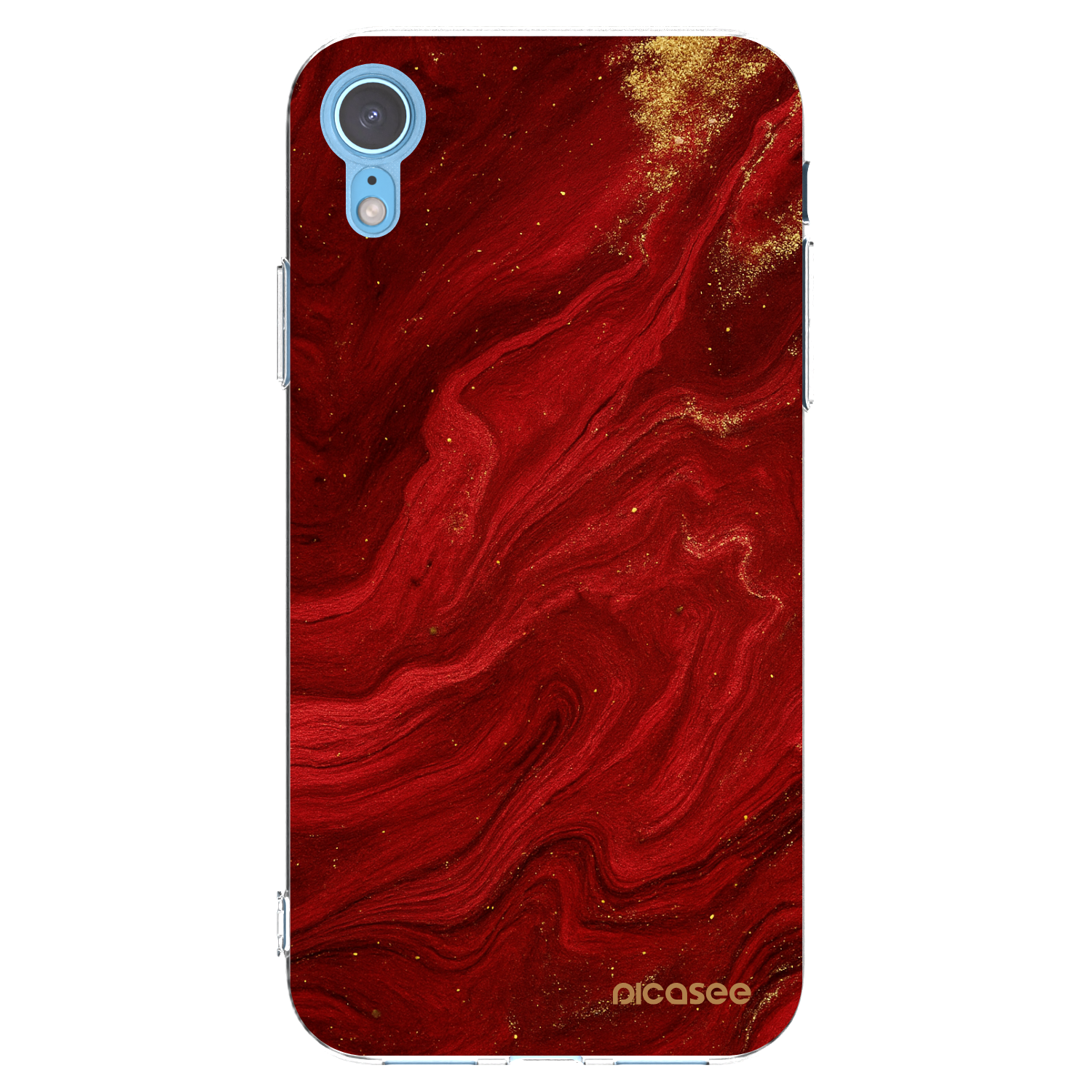 Picasee átlátszó szilikon tok az alábbi mobiltelefonokra Apple iPhone XR - Red