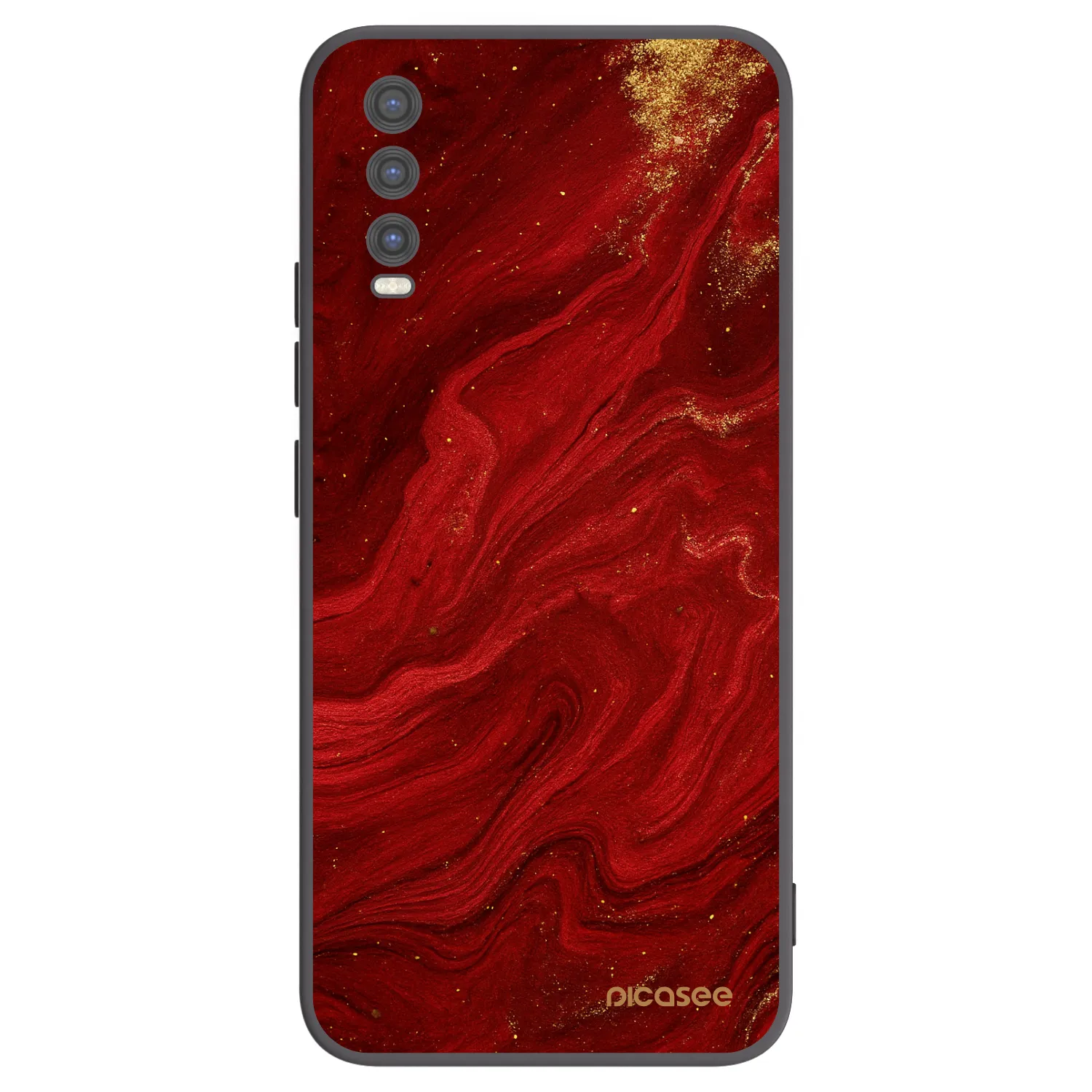 Picasee fekete szilikon tok az alábbi mobiltelefonokra Vivo Y20s - Red