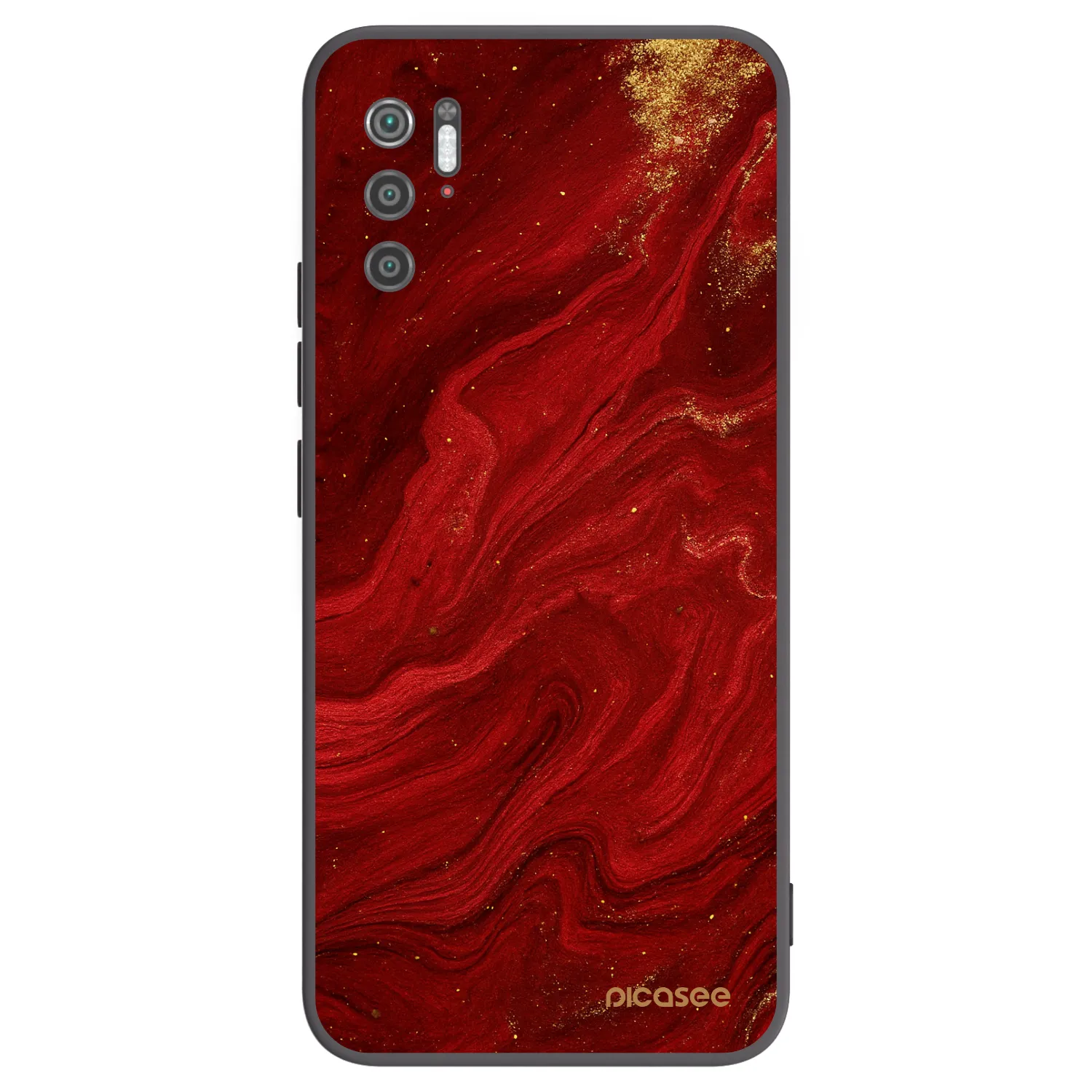 Picasee fekete szilikon tok az alábbi mobiltelefonokra Xiaomi Poco M3 Pro 5G - Red