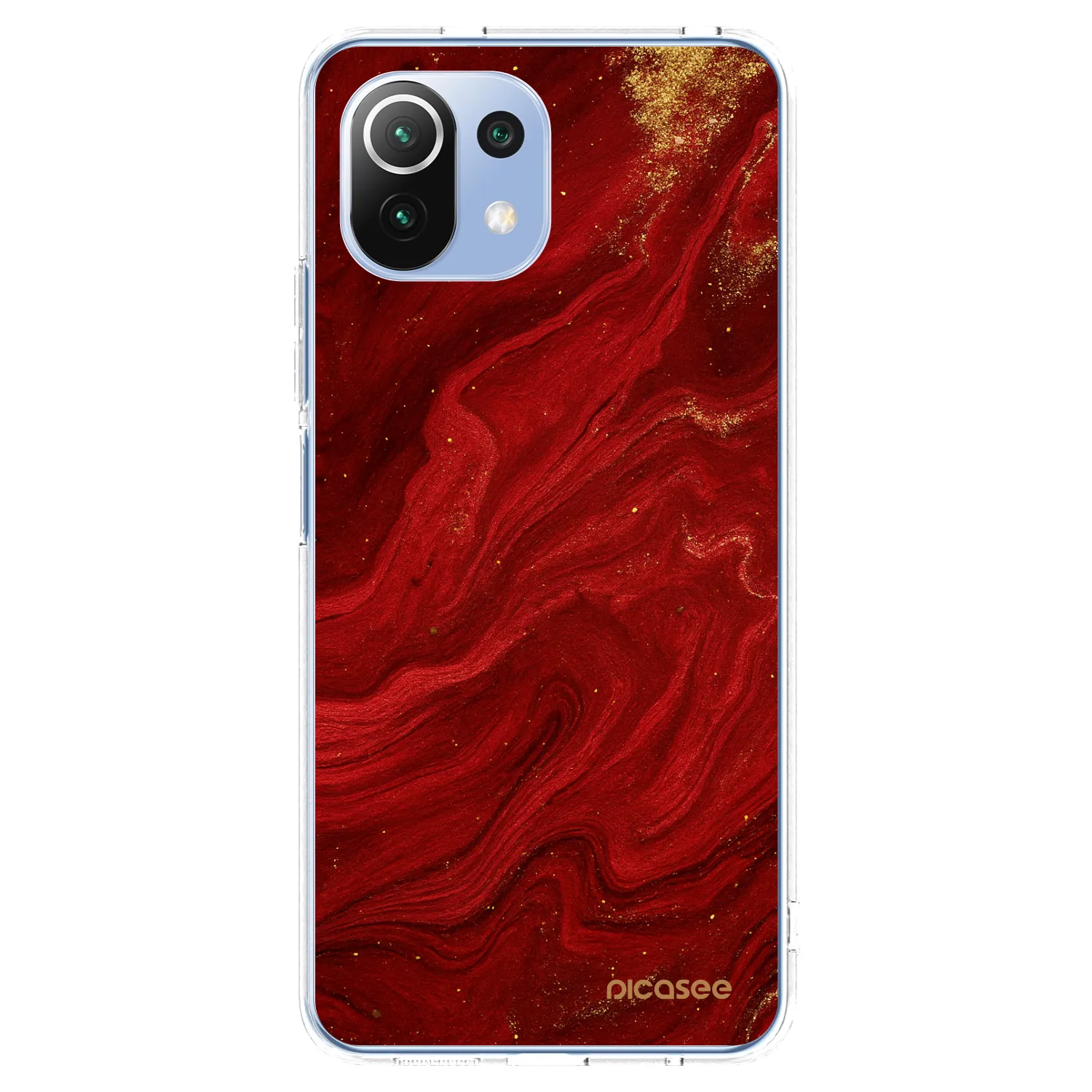 Picasee átlátszó szilikon tok az alábbi mobiltelefonokra Xiaomi 11 Lite 5G NE - Red