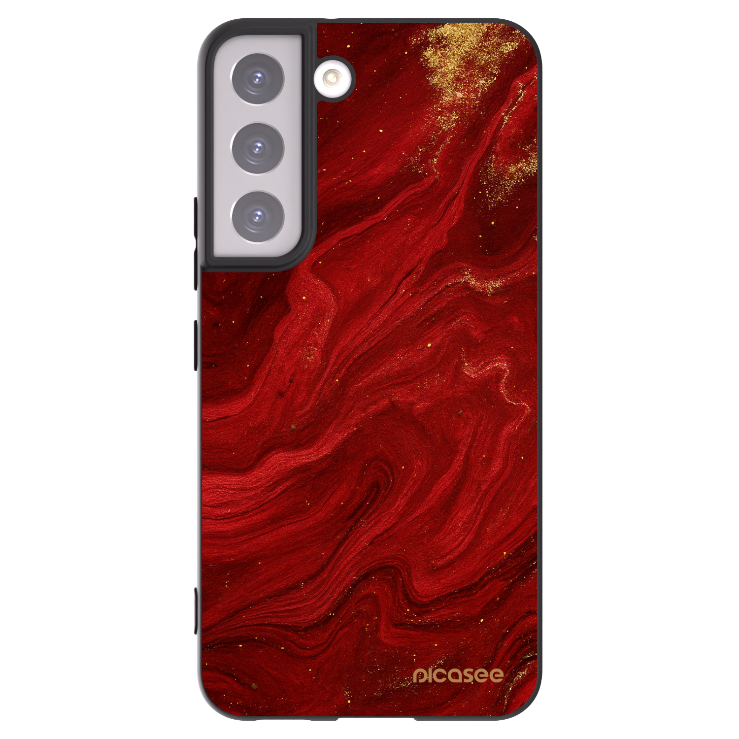 Picasee fekete szilikon tok az alábbi mobiltelefonokra Samsung Galaxy S22 5G - Red