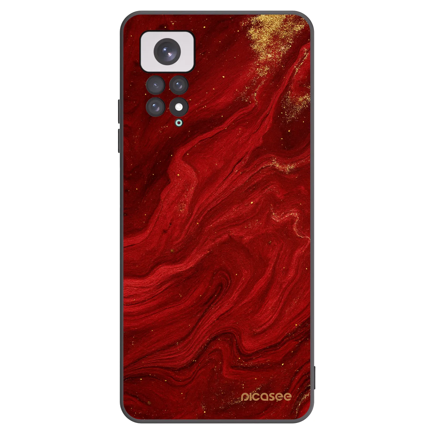 Picasee fekete szilikon tok az alábbi mobiltelefonokra Xiaomi Redmi Note 11 - Red