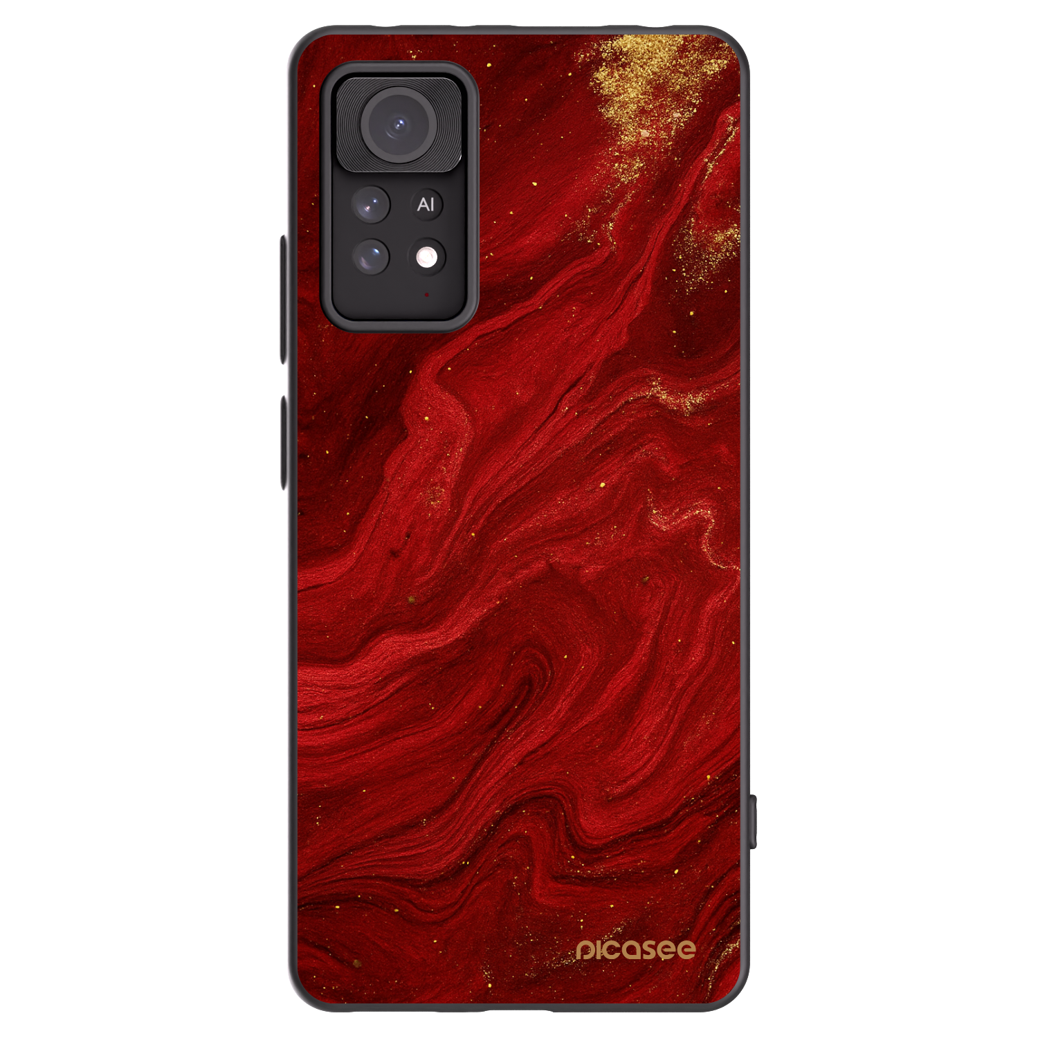Picasee fekete szilikon tok az alábbi mobiltelefonokra Xiaomi Redmi Note 11 Pro 5G - Red
