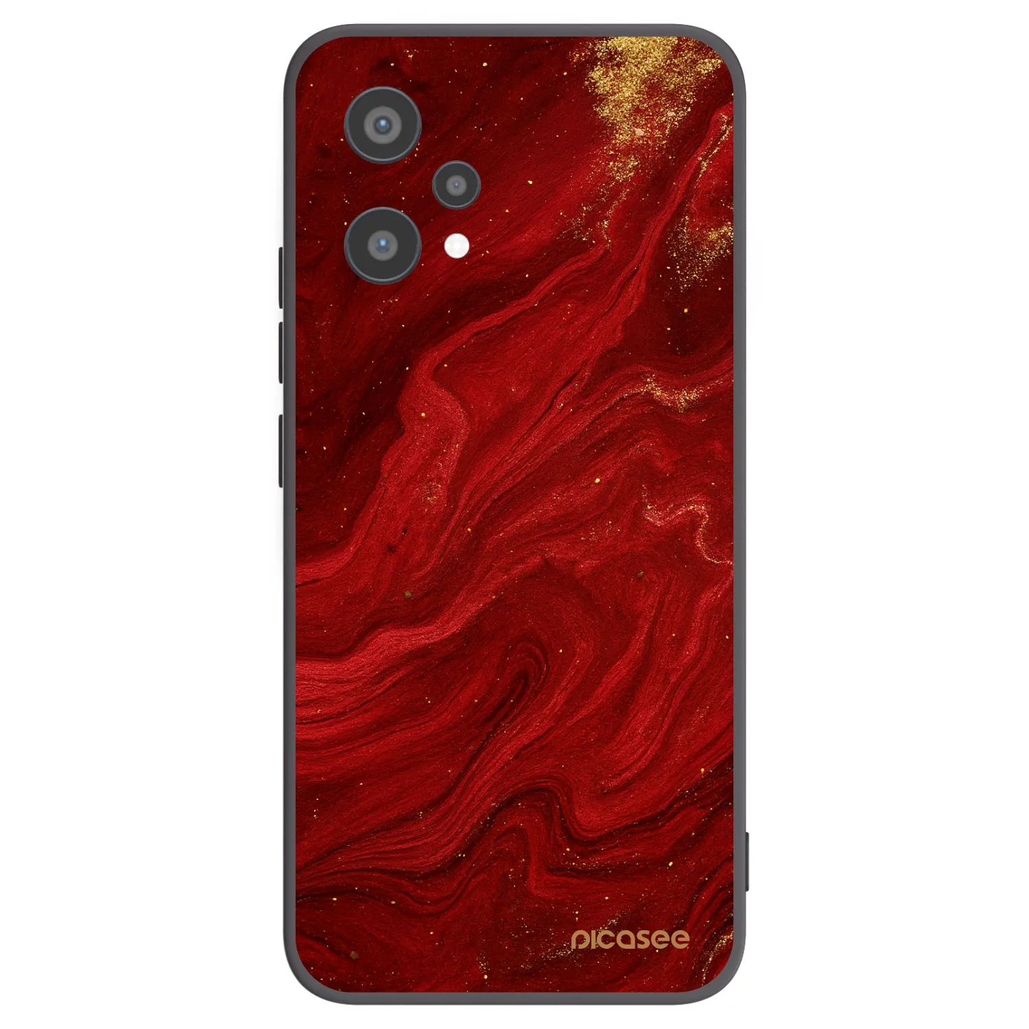 Picasee fekete szilikon tok az alábbi mobiltelefonokra Realme 9 Pro 5G - Red
