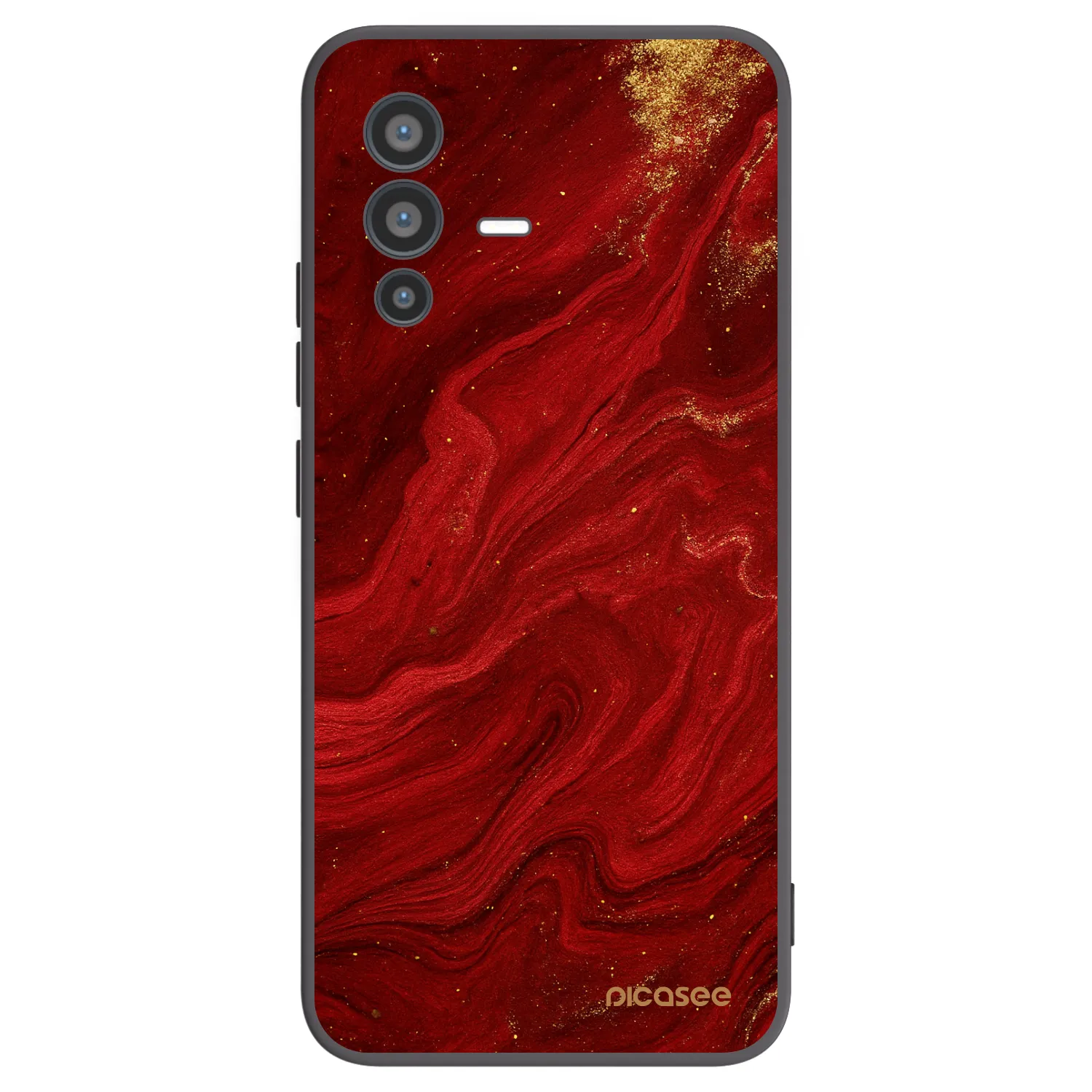 Picasee fekete szilikon tok az alábbi mobiltelefonokra Vivo V23 5G - Red