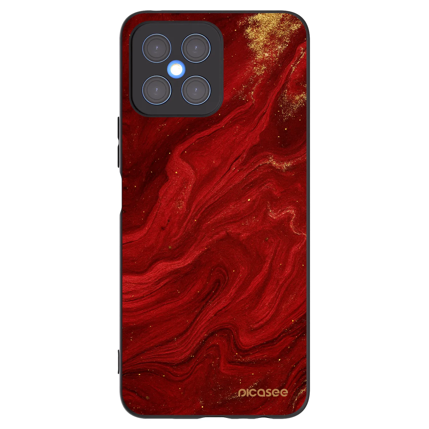 Picasee fekete szilikon tok az alábbi mobiltelefonokra Honor X8 4G - Red