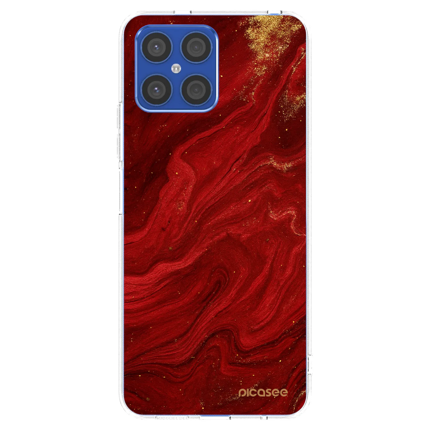 Picasee átlátszó szilikon tok az alábbi mobiltelefonokra Honor X8 4G - Red