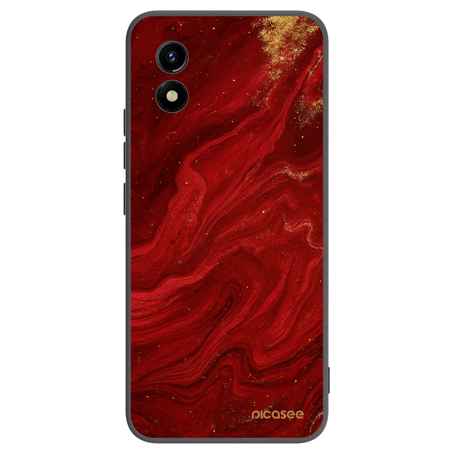 Picasee fekete szilikon tok az alábbi mobiltelefonokra Vivo Y01 - Red