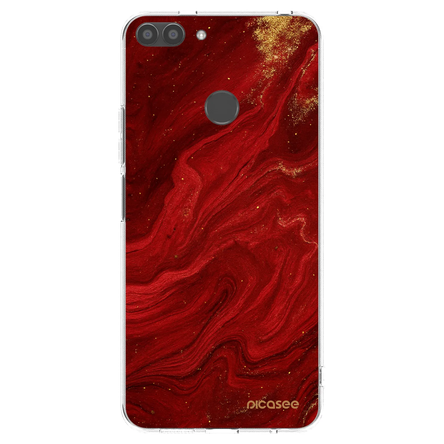 Picasee átlátszó szilikon tok az alábbi mobiltelefonokra Huawei P Smart - Red