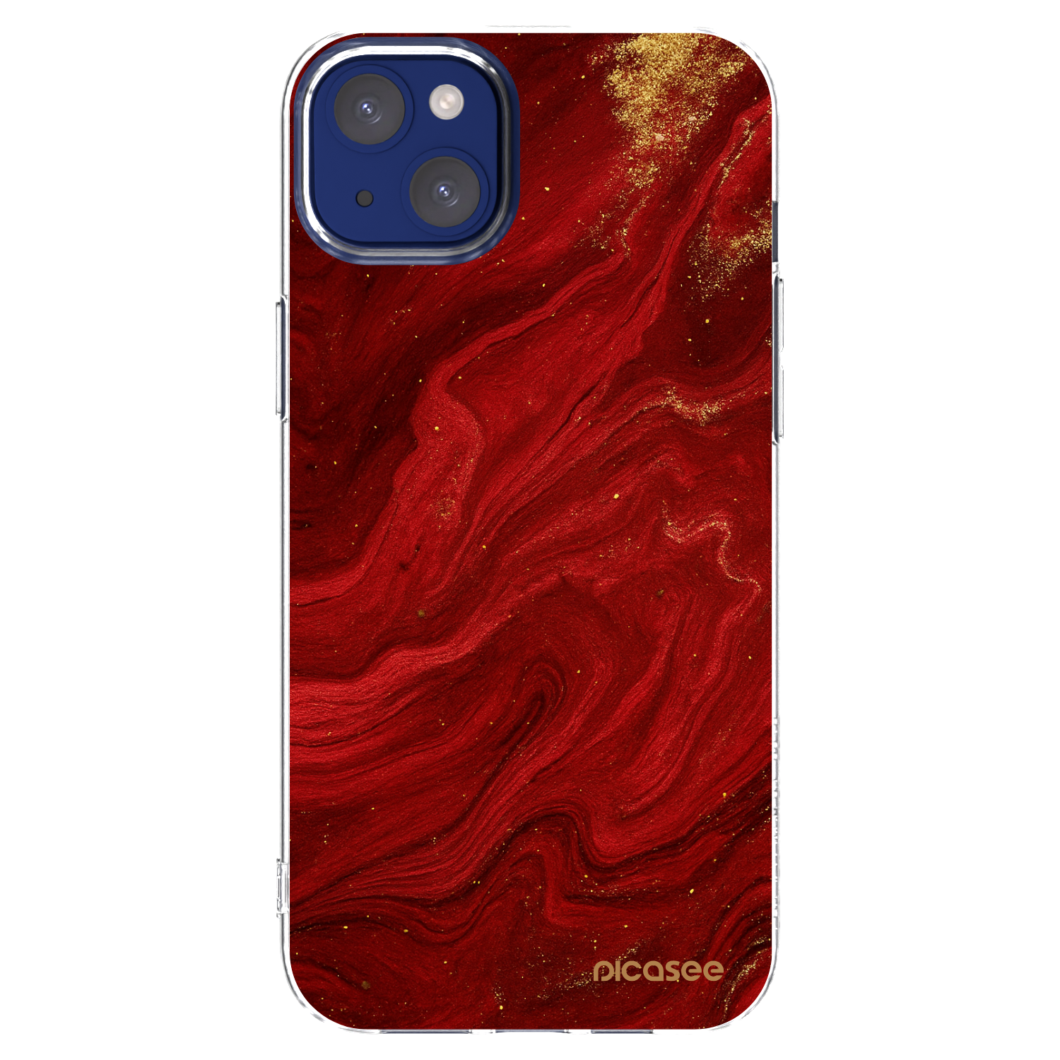 Picasee átlátszó szilikon tok az alábbi mobiltelefonokra Apple iPhone 14 Plus - Red