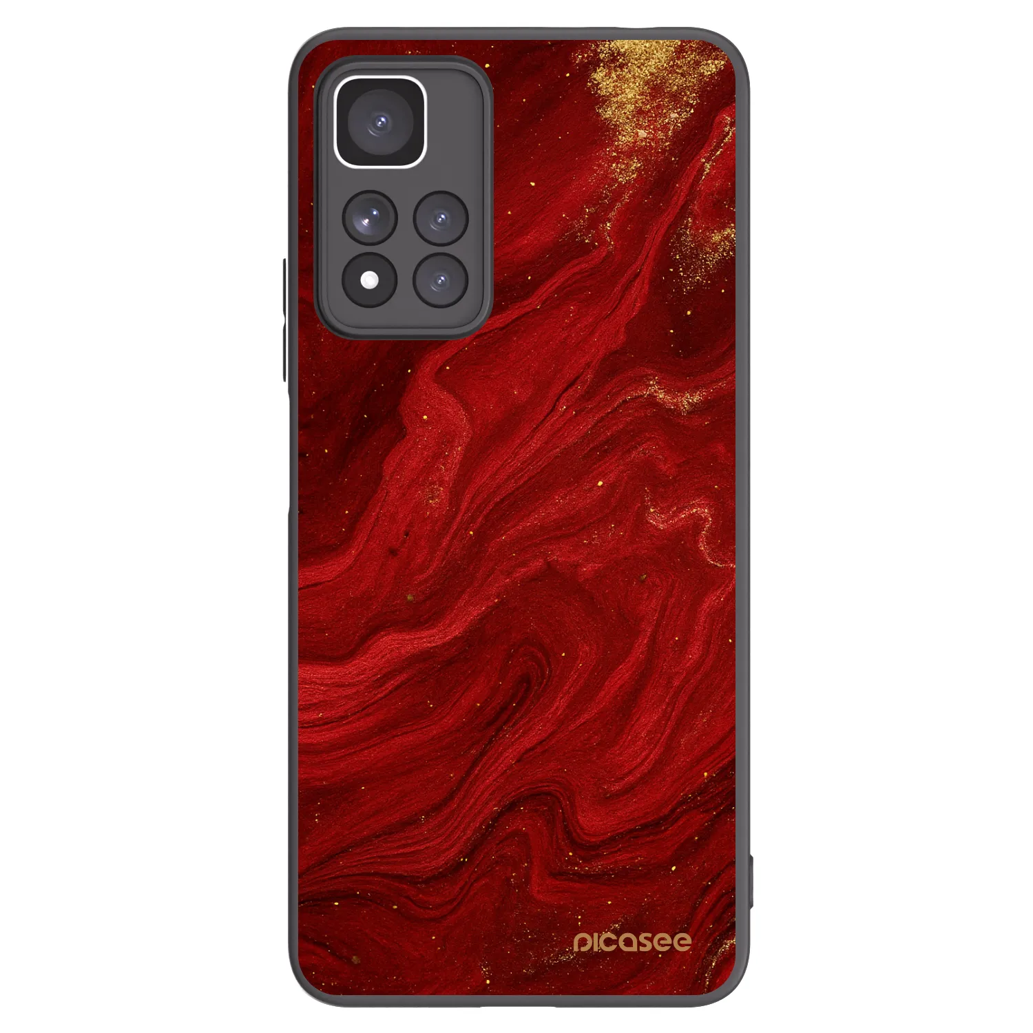 Picasee fekete szilikon tok az alábbi mobiltelefonokra Xiaomi Redmi Note 11 Pro+ 5G - Red