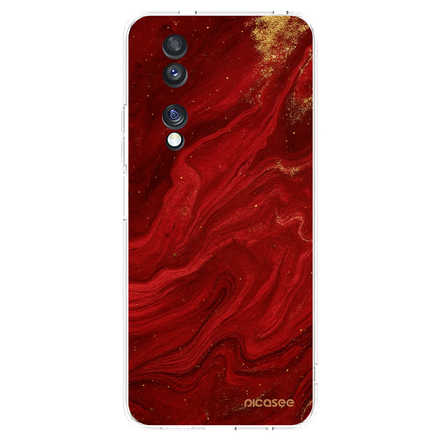 Picasee átlátszó szilikon tok az alábbi mobiltelefonokra Honor 70 - Red