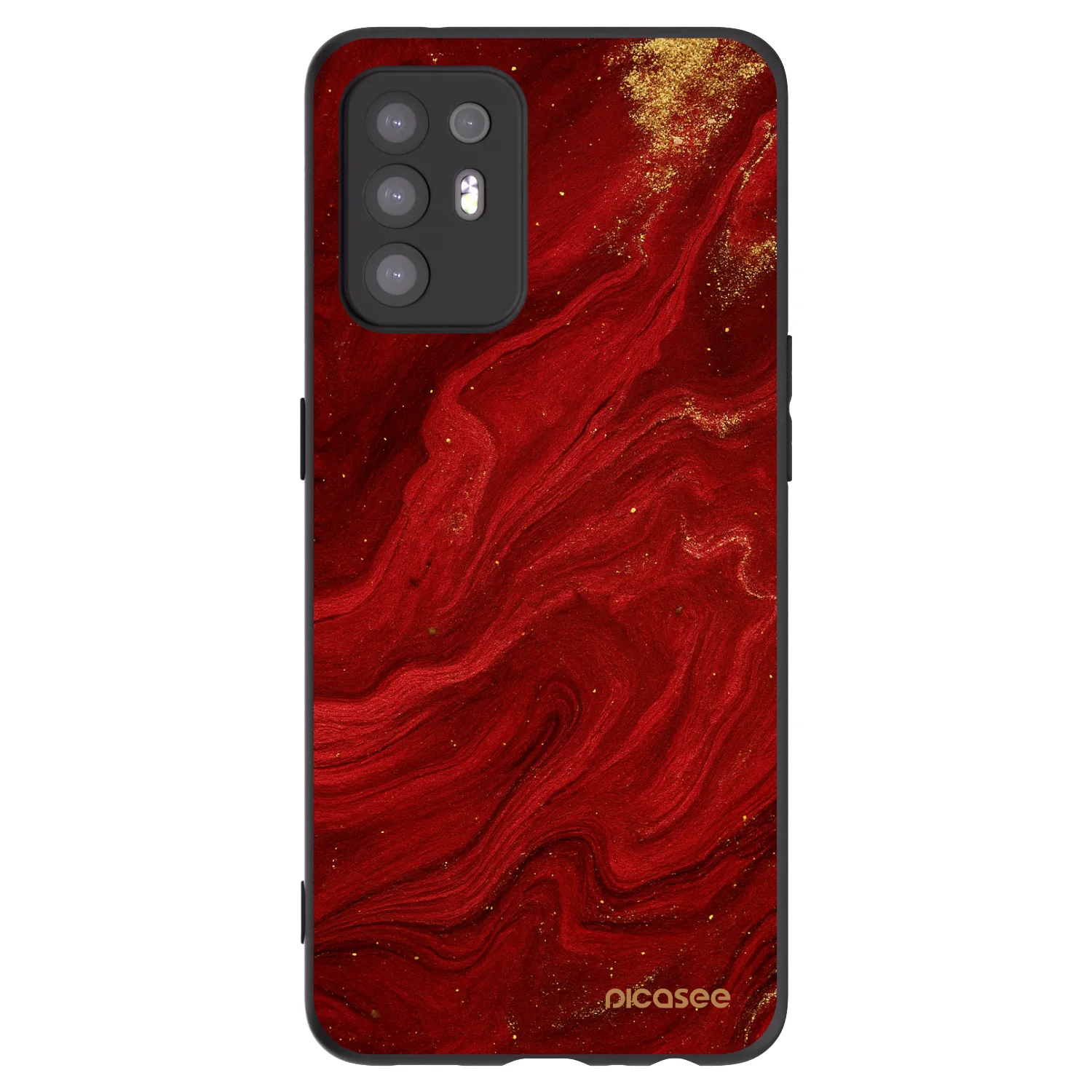 Picasee fekete szilikon tok az alábbi mobiltelefonokra OPPO A94 5G - Red