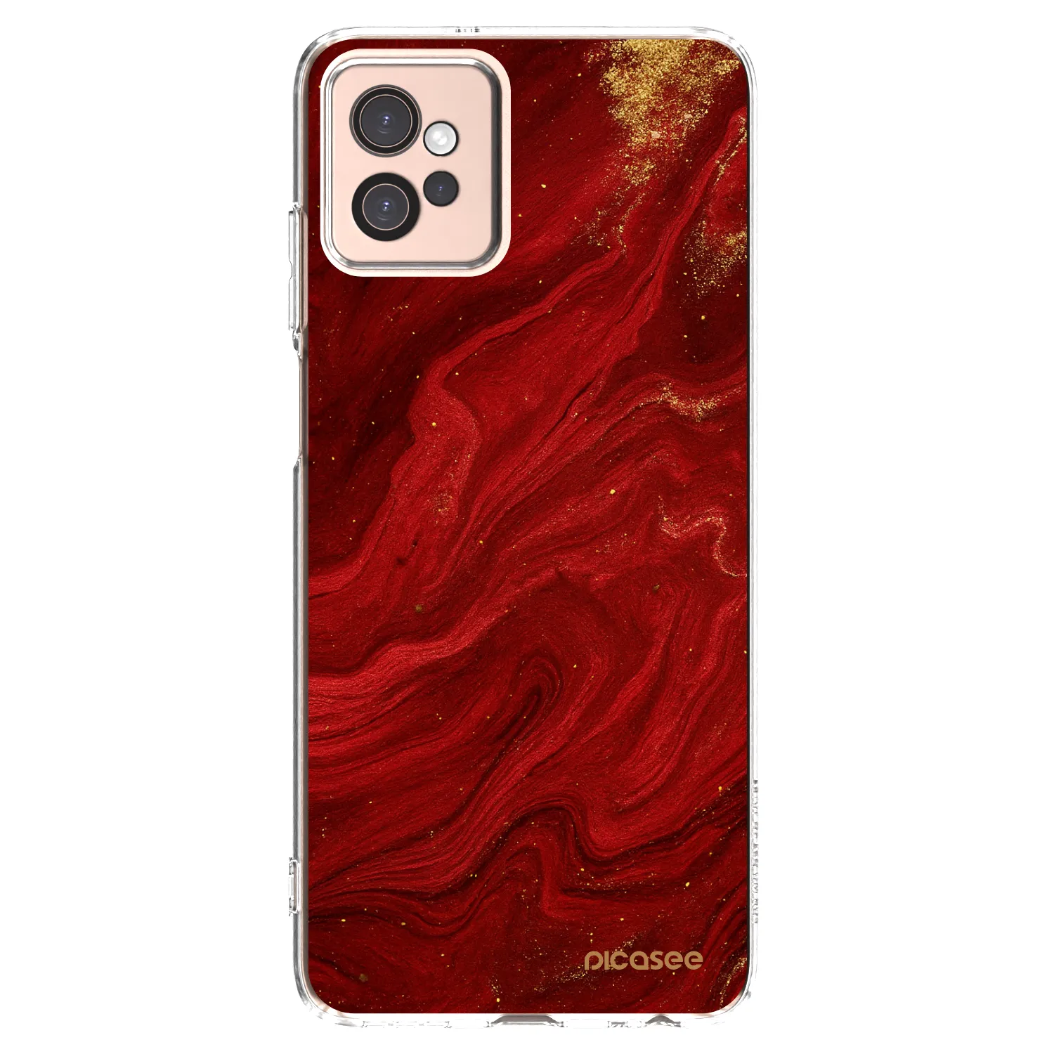 Picasee átlátszó szilikon tok az alábbi mobiltelefonokra Motorola Moto G32 - Red