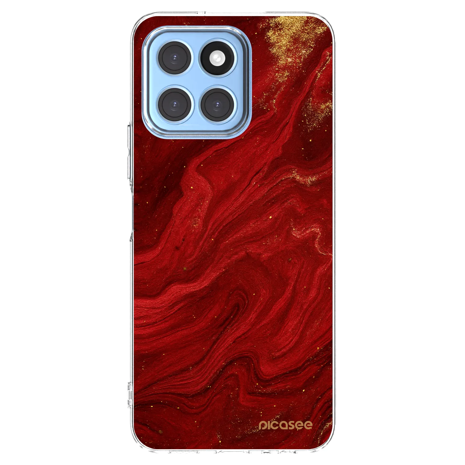 Picasee átlátszó szilikon tok az alábbi mobiltelefonokra Honor X6 - Red