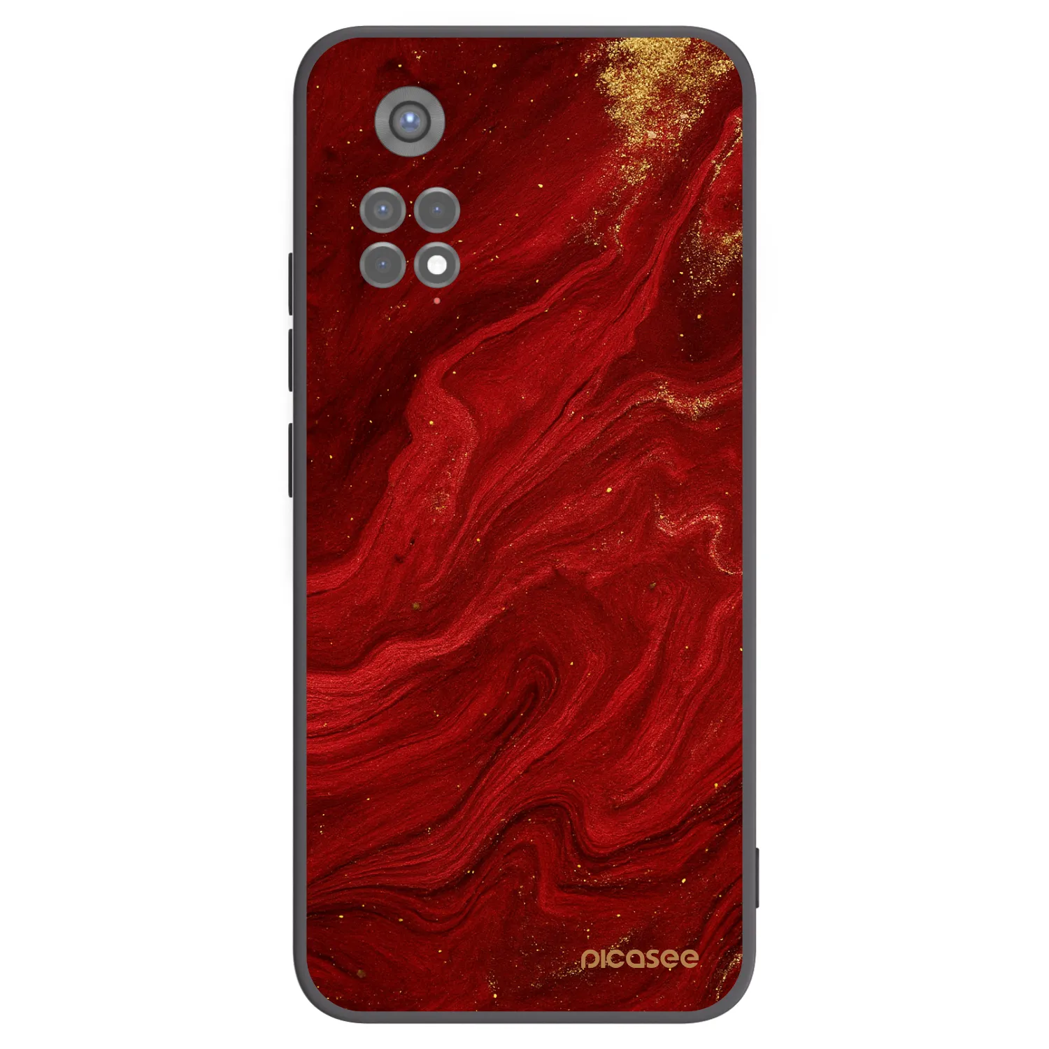 Picasee fekete szilikon tok az alábbi mobiltelefonokra Xiaomi Redmi Note 11S 5G - Red