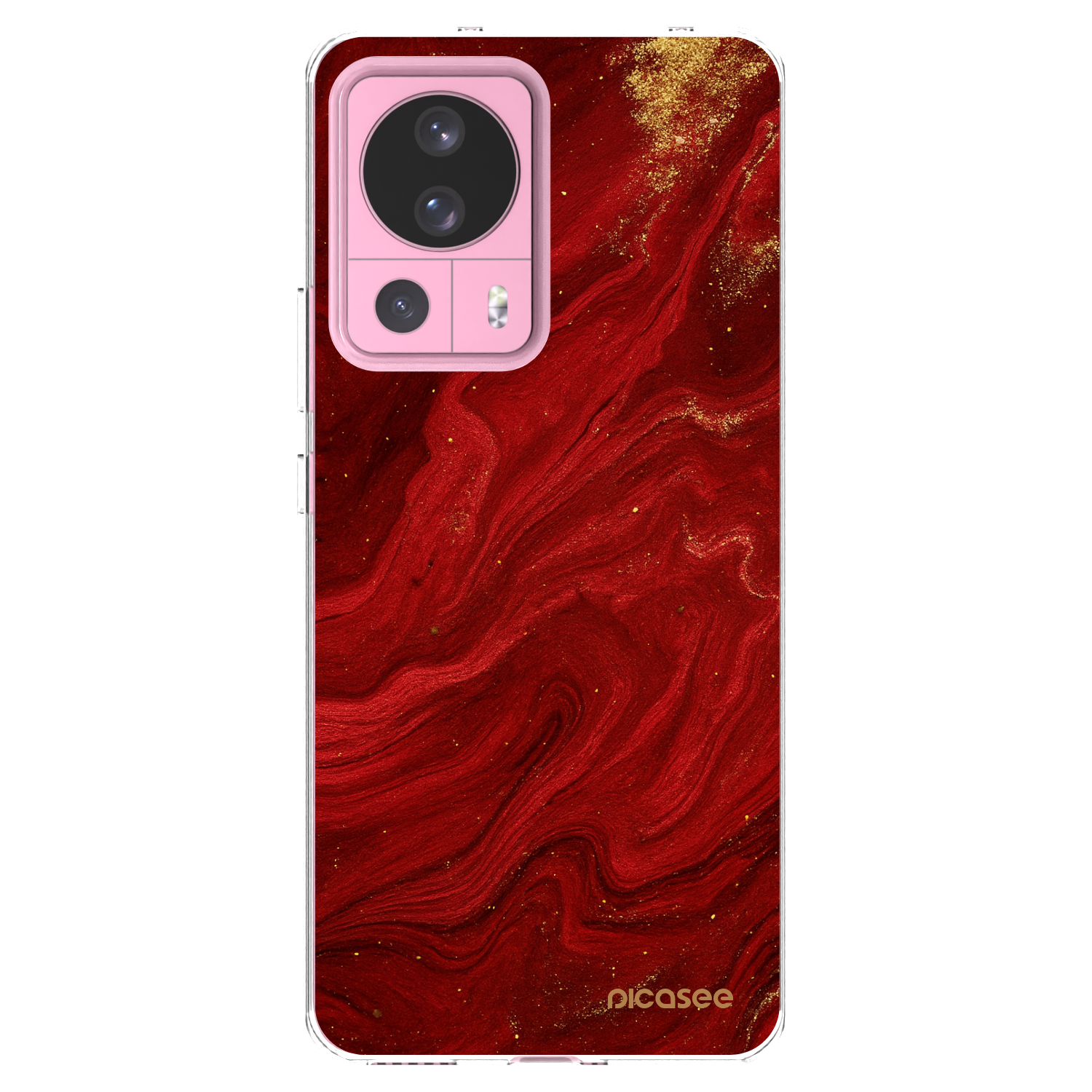 Picasee átlátszó szilikon tok az alábbi mobiltelefonokra Xiaomi 13 Lite - Red