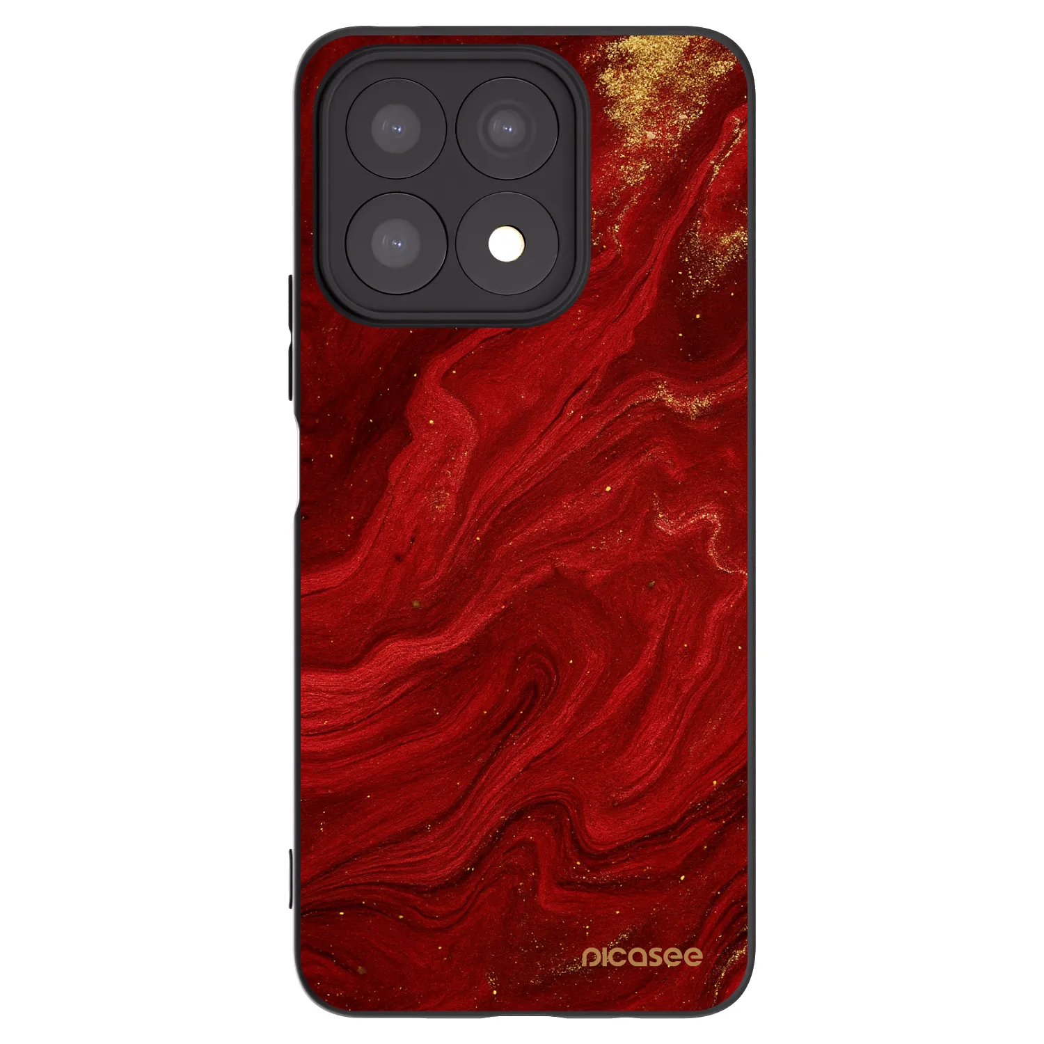 Picasee fekete szilikon tok az alábbi mobiltelefonokra Honor X8a - Red