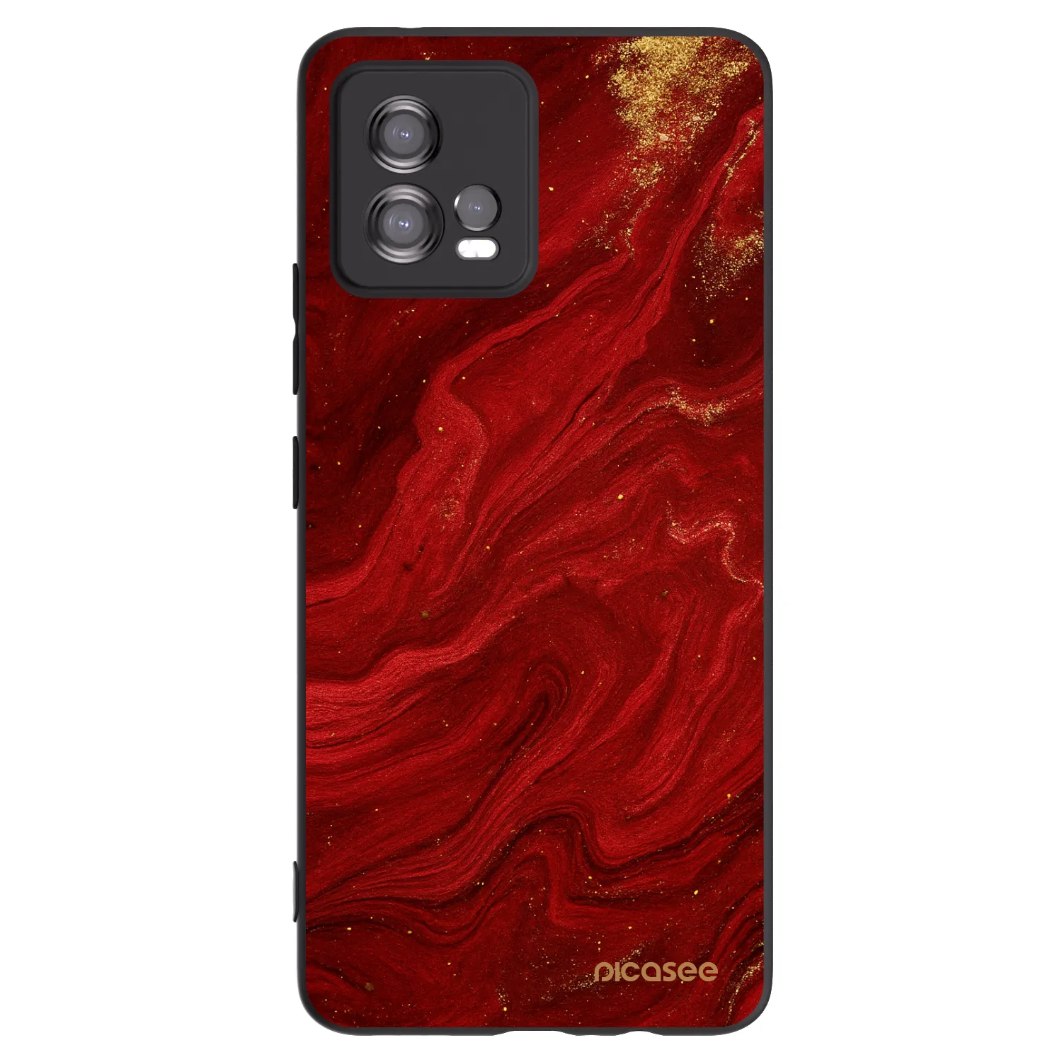 Picasee fekete szilikon tok az alábbi mobiltelefonokra Motorola Moto G72 - Red
