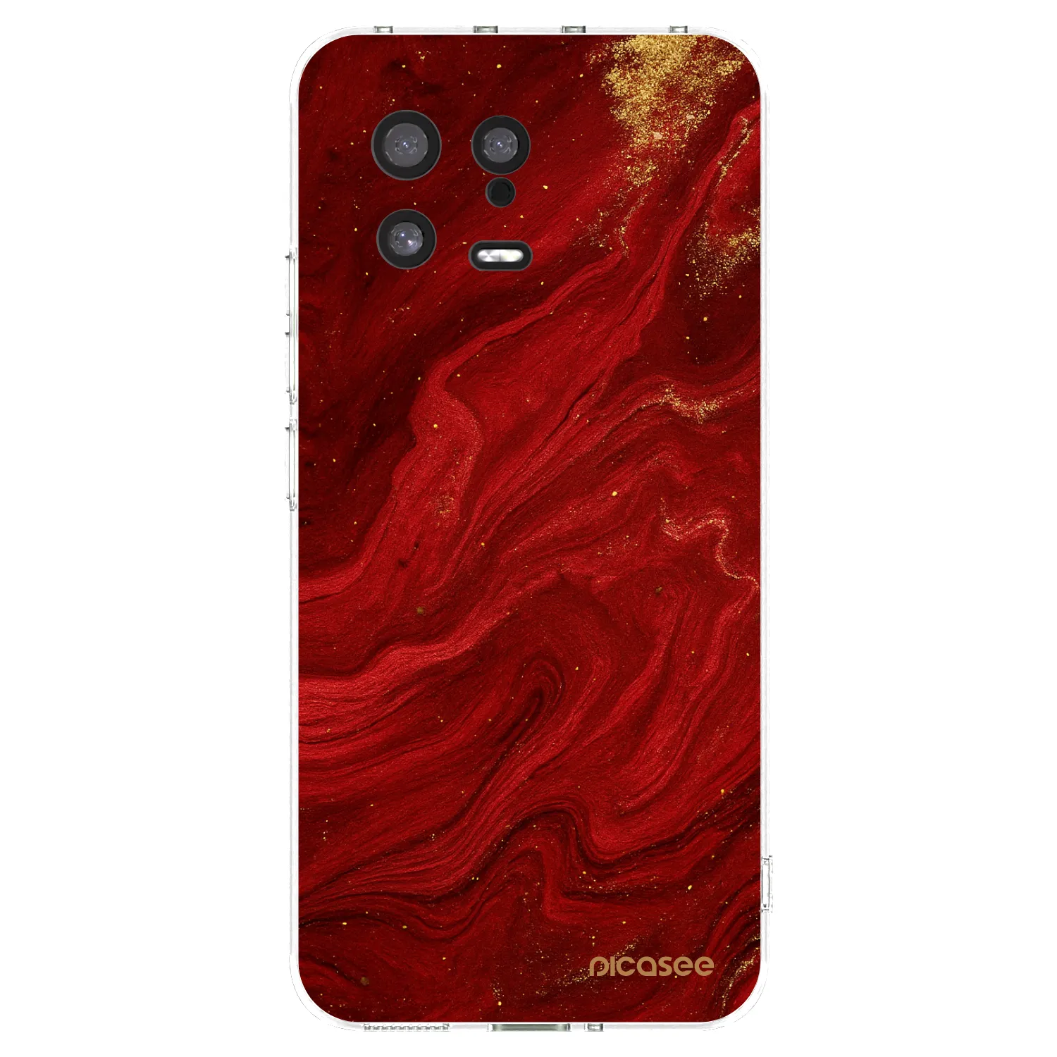 Picasee átlátszó szilikon tok az alábbi mobiltelefonokra Xiaomi 13 - Red