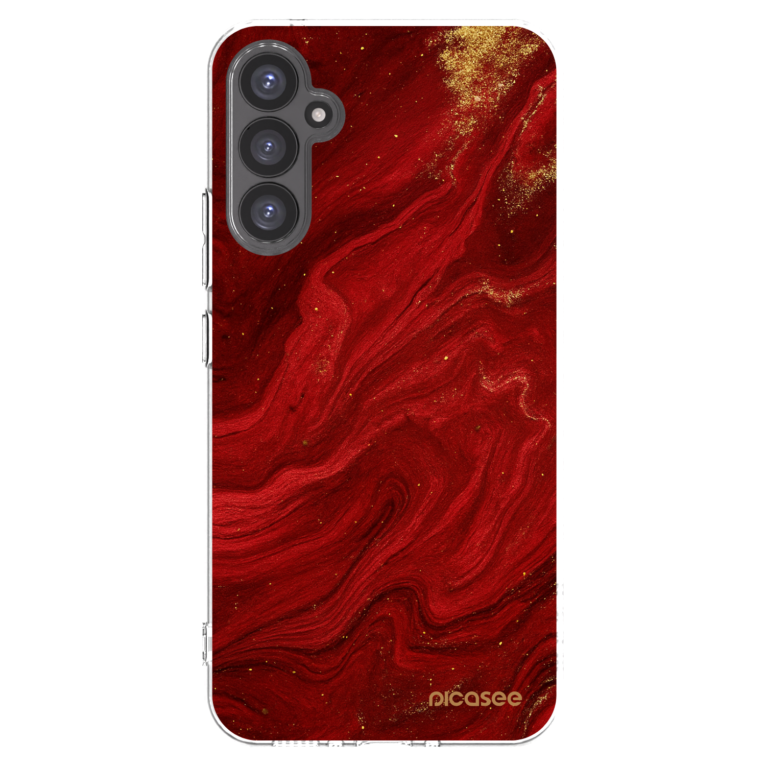 Picasee átlátszó szilikon tok az alábbi mobiltelefonokra Samsung Galaxy A34 5G A346B - Red