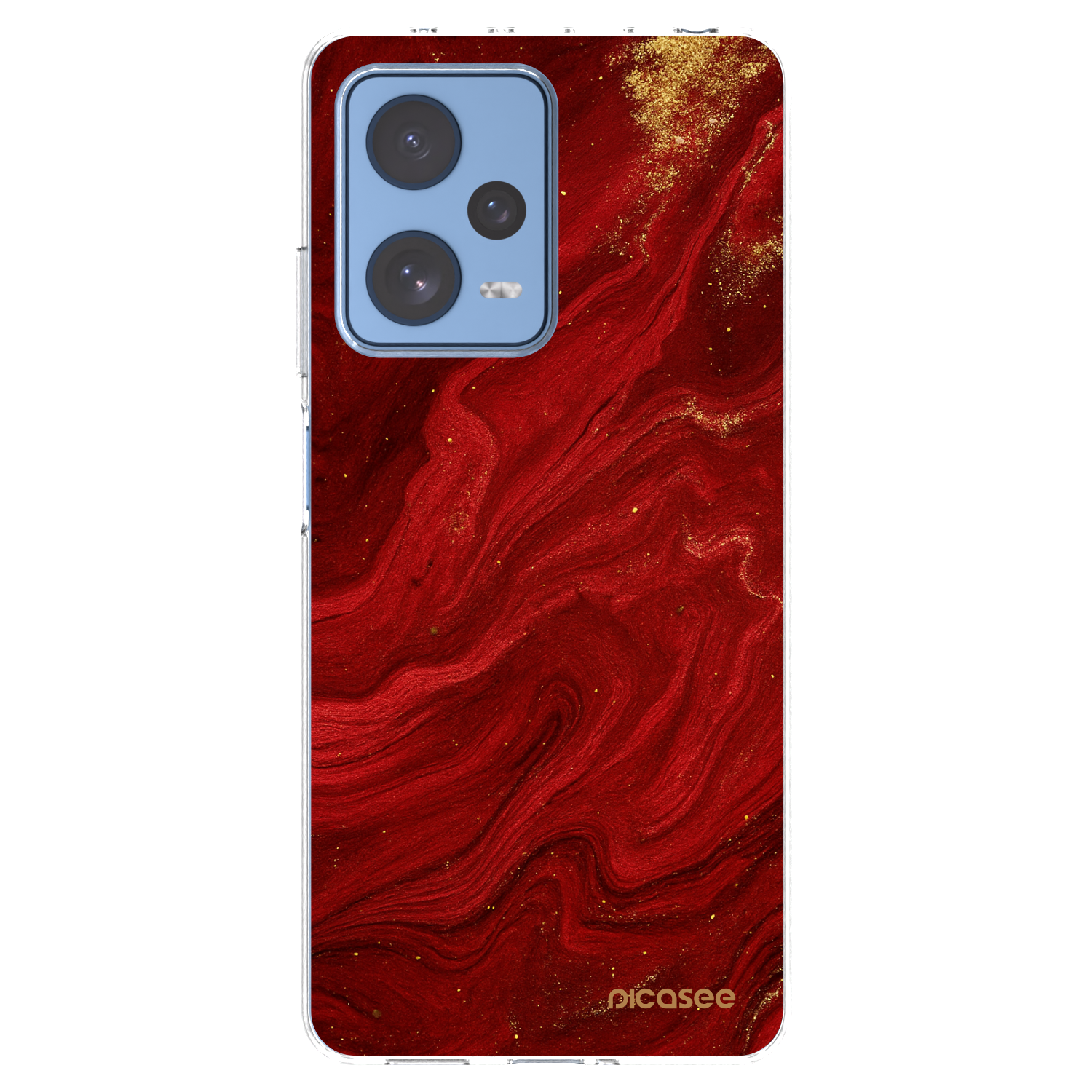 Picasee átlátszó szilikon tok az alábbi mobiltelefonokra Xiaomi Redmi Note 12 Pro 5G - Red