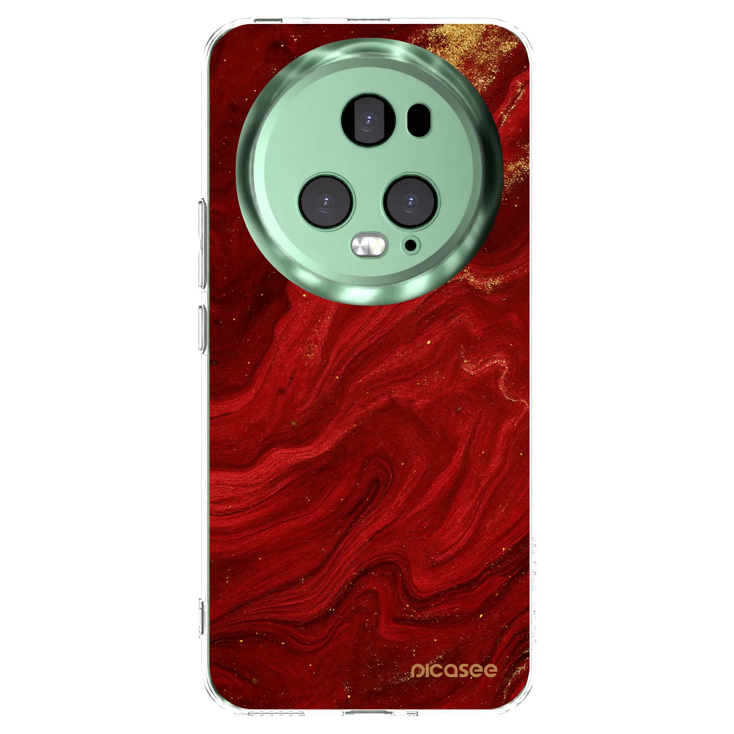 Picasee átlátszó szilikon tok az alábbi mobiltelefonokra Honor Magic5 Pro - Red