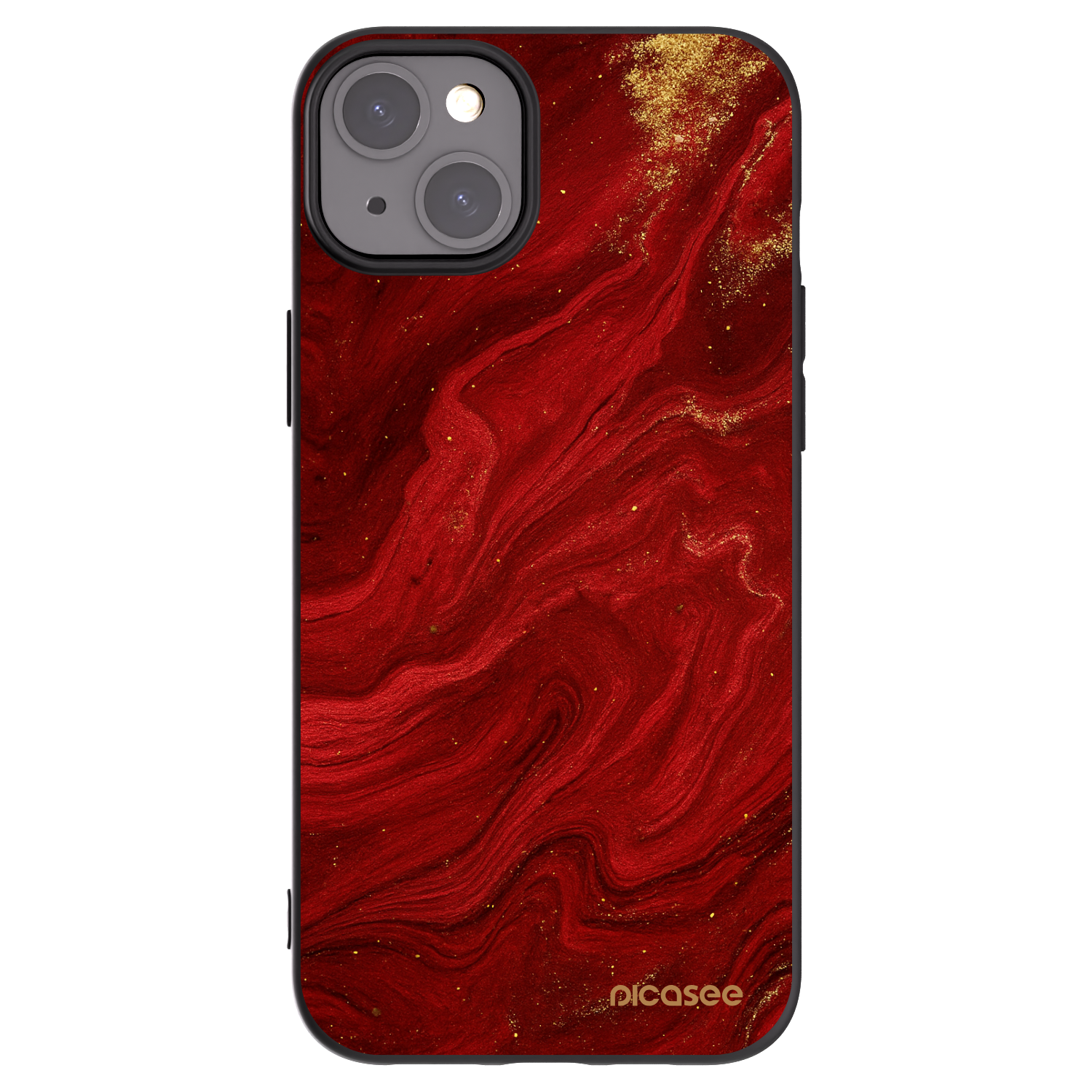 Picasee fekete szilikon tok az alábbi mobiltelefonokra Apple iPhone 15 Plus - Red