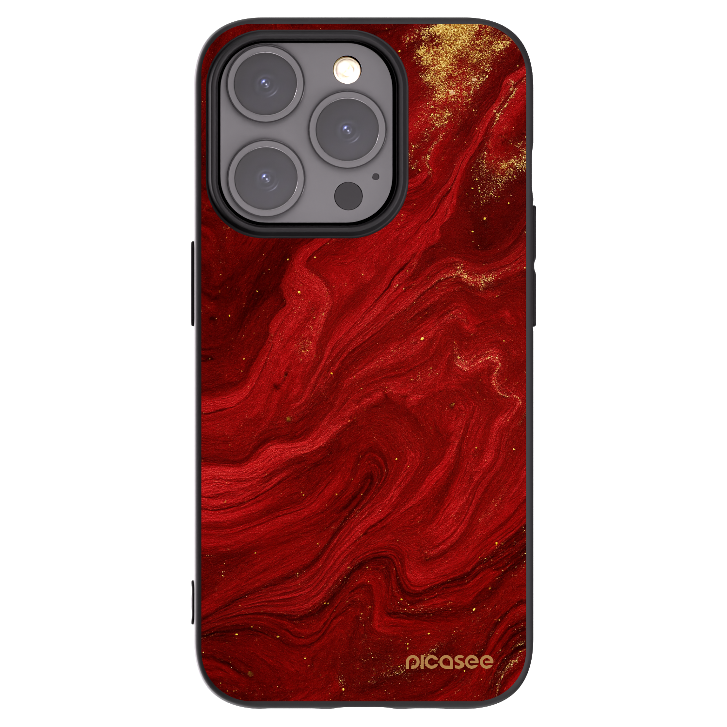 Picasee fekete szilikon tok az alábbi mobiltelefonokra Apple iPhone 15 Pro - Red