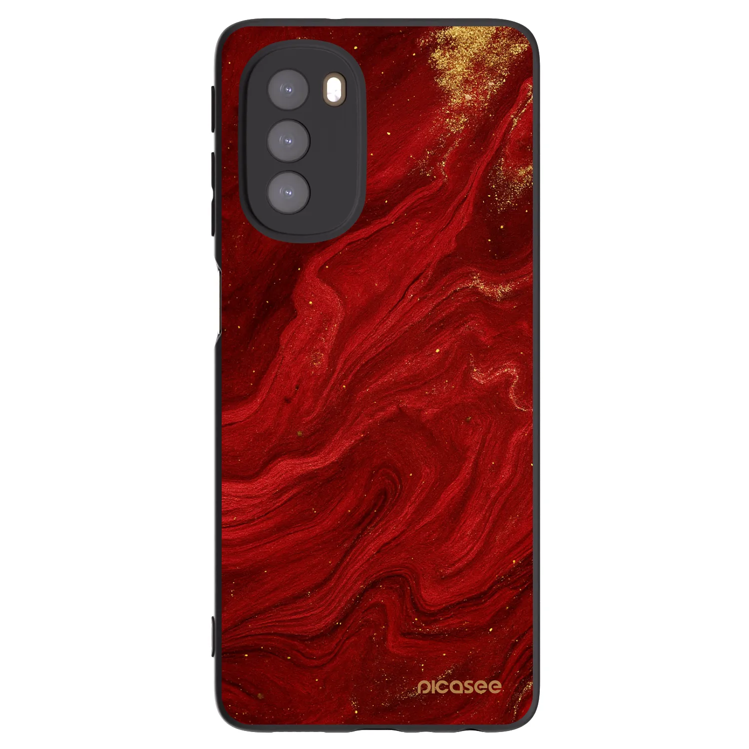 Picasee fekete szilikon tok az alábbi mobiltelefonokra Motorola Moto G51 - Red