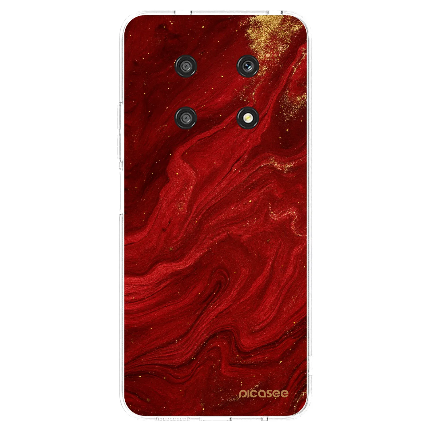 Picasee átlátszó szilikon tok az alábbi mobiltelefonokra Honor Magic4 Lite 5G - Red
