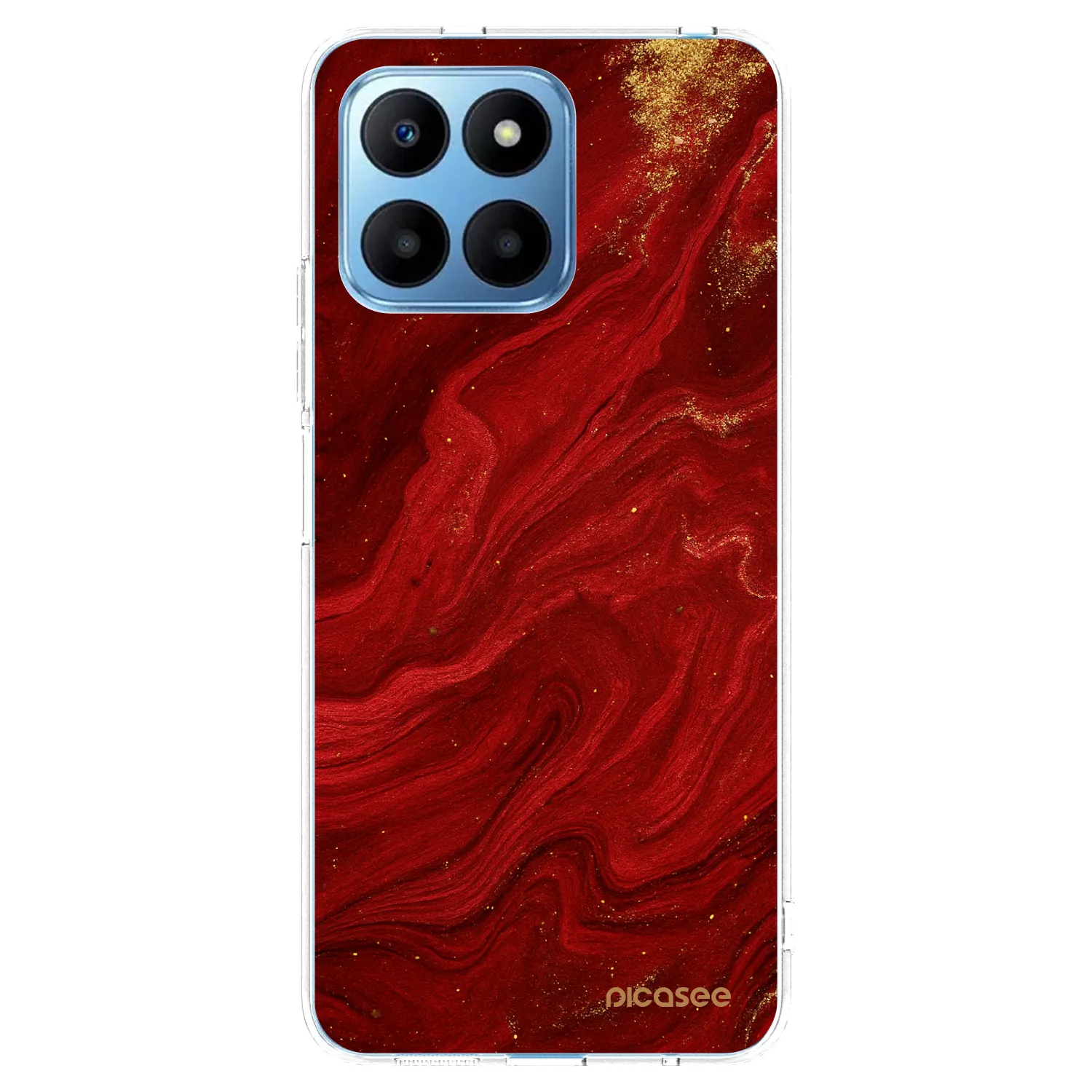 Picasee átlátszó szilikon tok az alábbi mobiltelefonokra Honor 70 Lite - Red