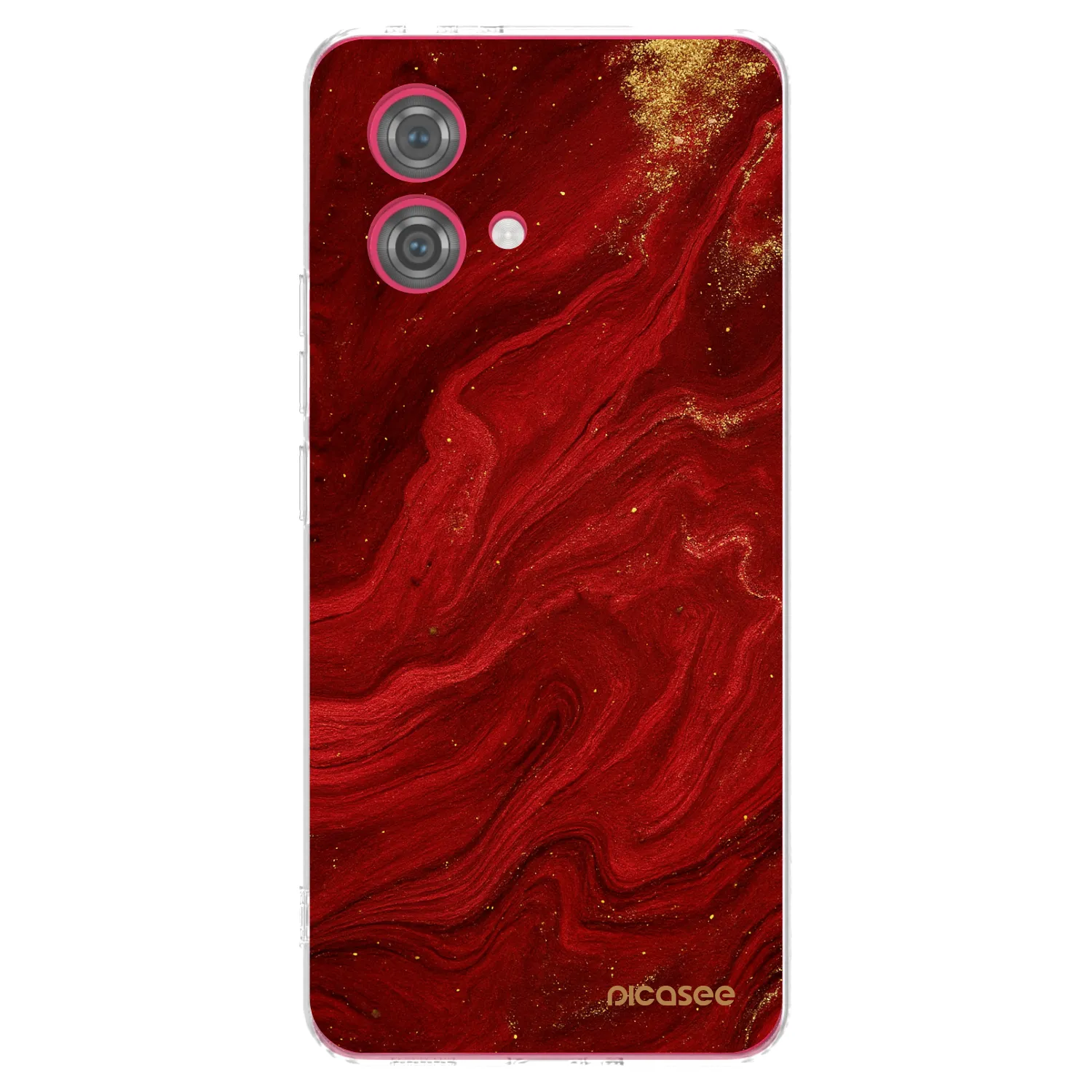 Picasee átlátszó szilikon tok az alábbi mobiltelefonokra Motorola Moto G84 5G - Red