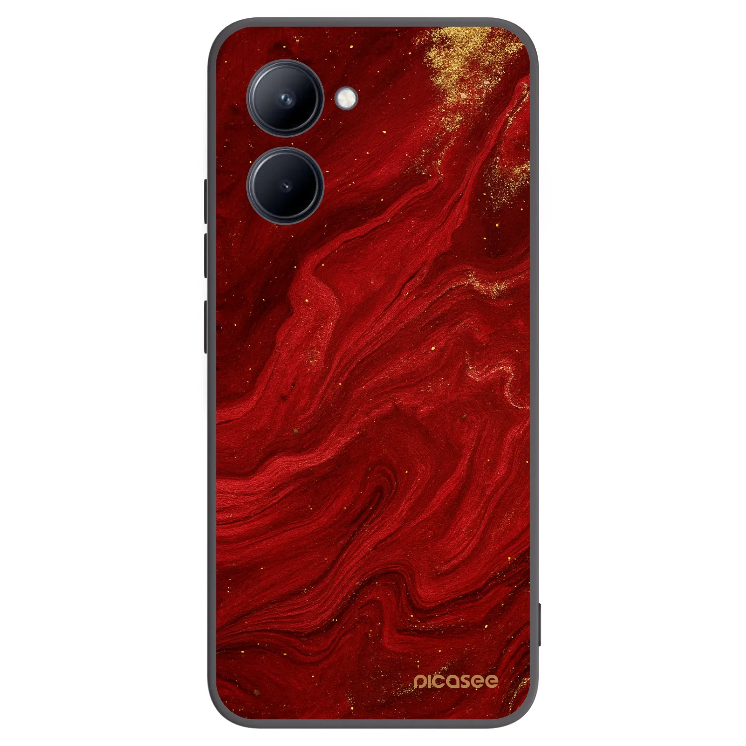 Picasee fekete szilikon tok az alábbi mobiltelefonokra Realme C33 (2023) - Red