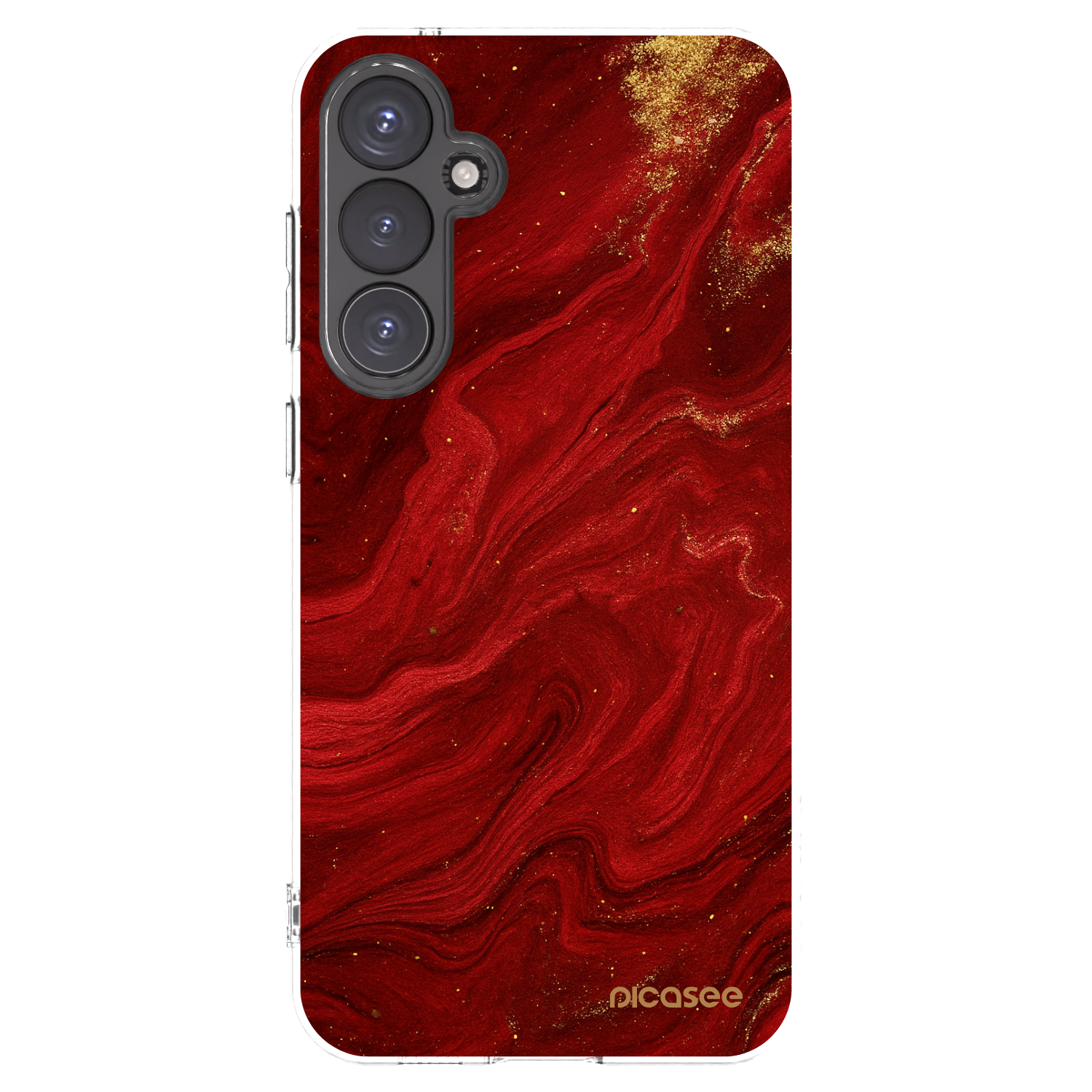 Picasee átlátszó szilikon tok az alábbi mobiltelefonokra Samsung Galaxy S23 FE S711B - Red