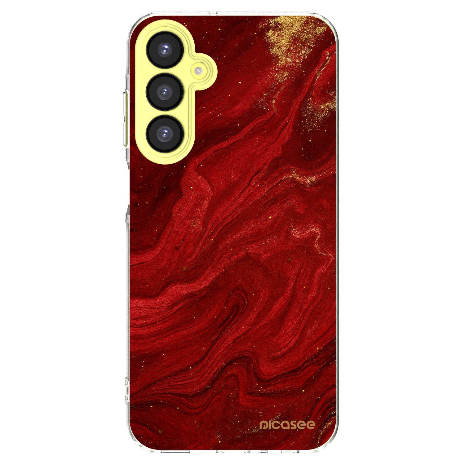 Picasee átlátszó szilikon tok az alábbi mobiltelefonokra Samsung Galaxy A25 A256B 5G - Red